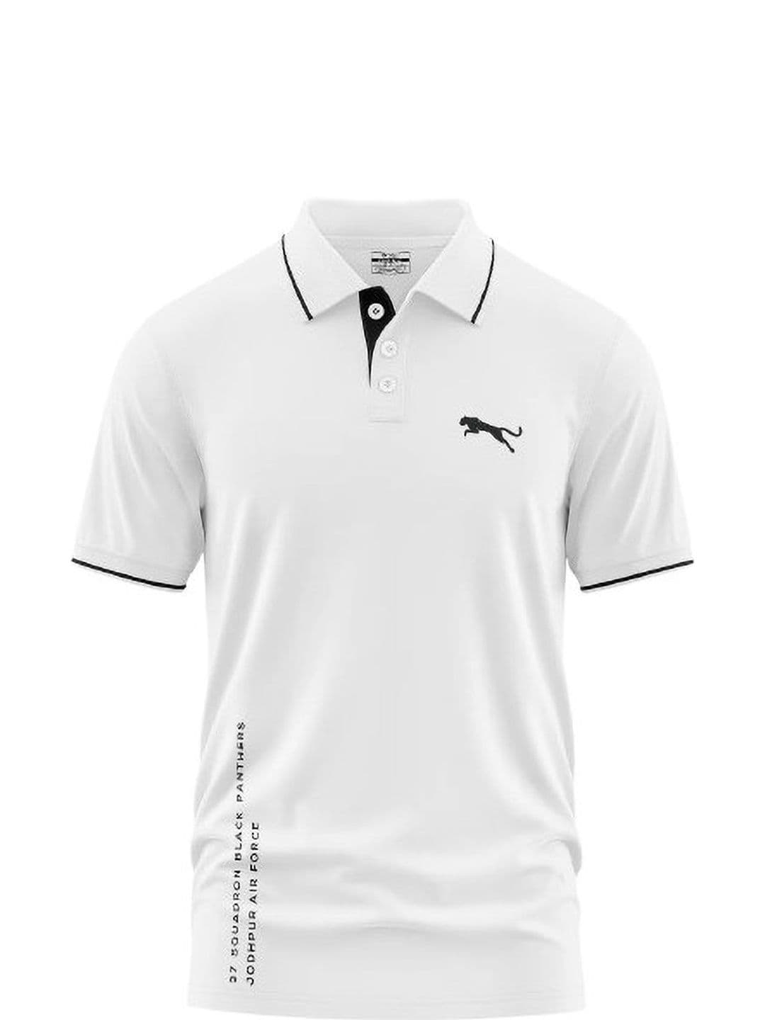 Warrior World Men Brand Logo Printed Polo Collar T-shirt - view 1