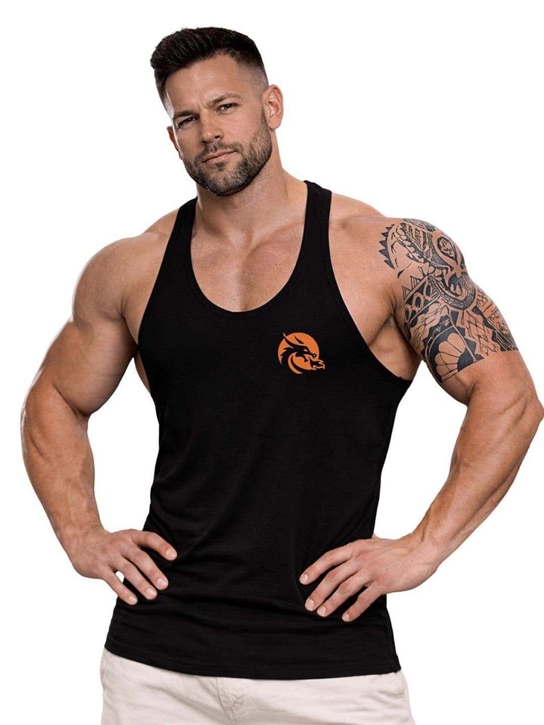 3Colors Printed Gym Vest - view 1