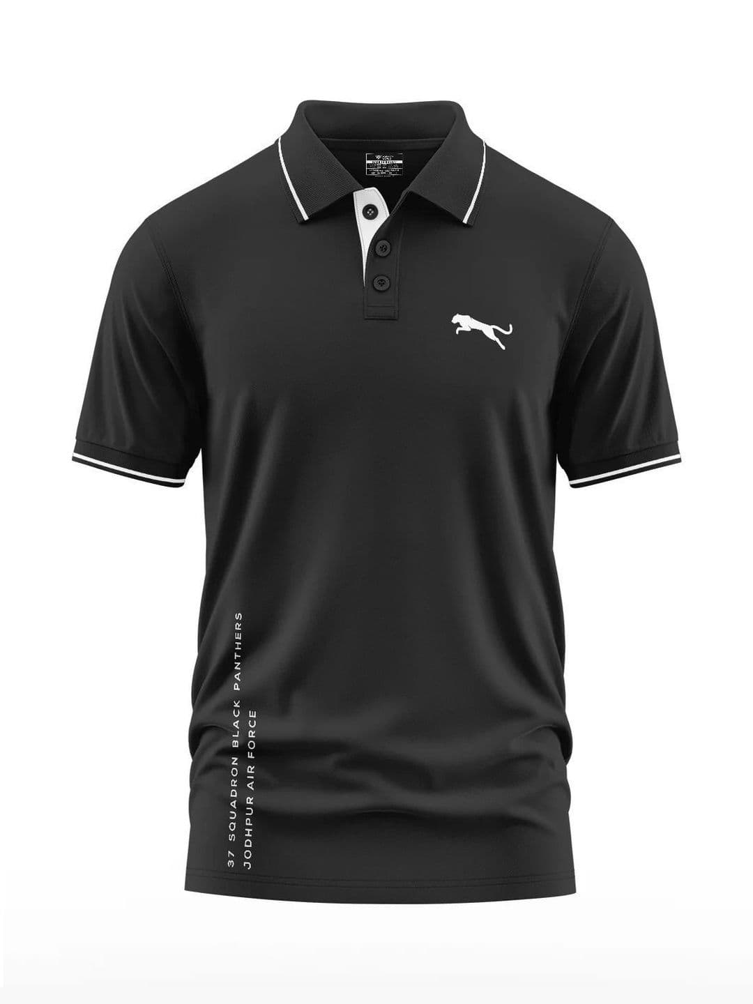 Warrior World Men Printed Polo Collar T-shirt - view 1