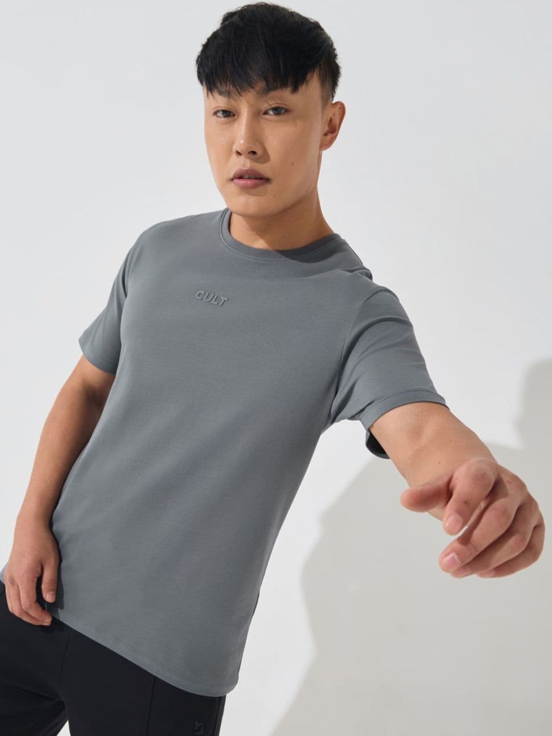 CULT Men Dark Grey Soft Form Classic T-shirt - view 1