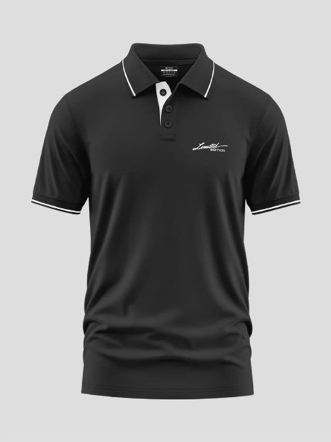 Warrior World Men Brand Logo Polo Collar T-shirt - view 1