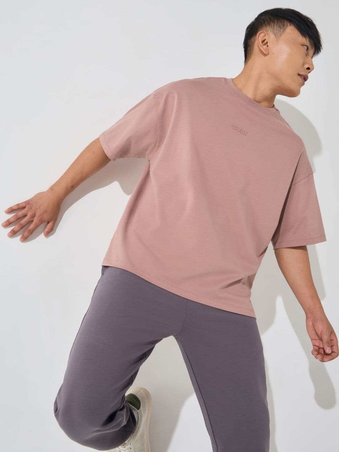 CULT Men Brown Soft Form Oversized T-shirt - view 1