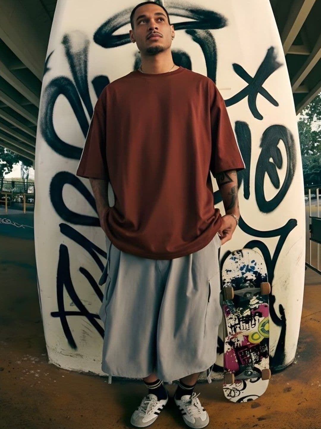 PRONK Men Oversized Drop-Shoulder T-shirt - view 1