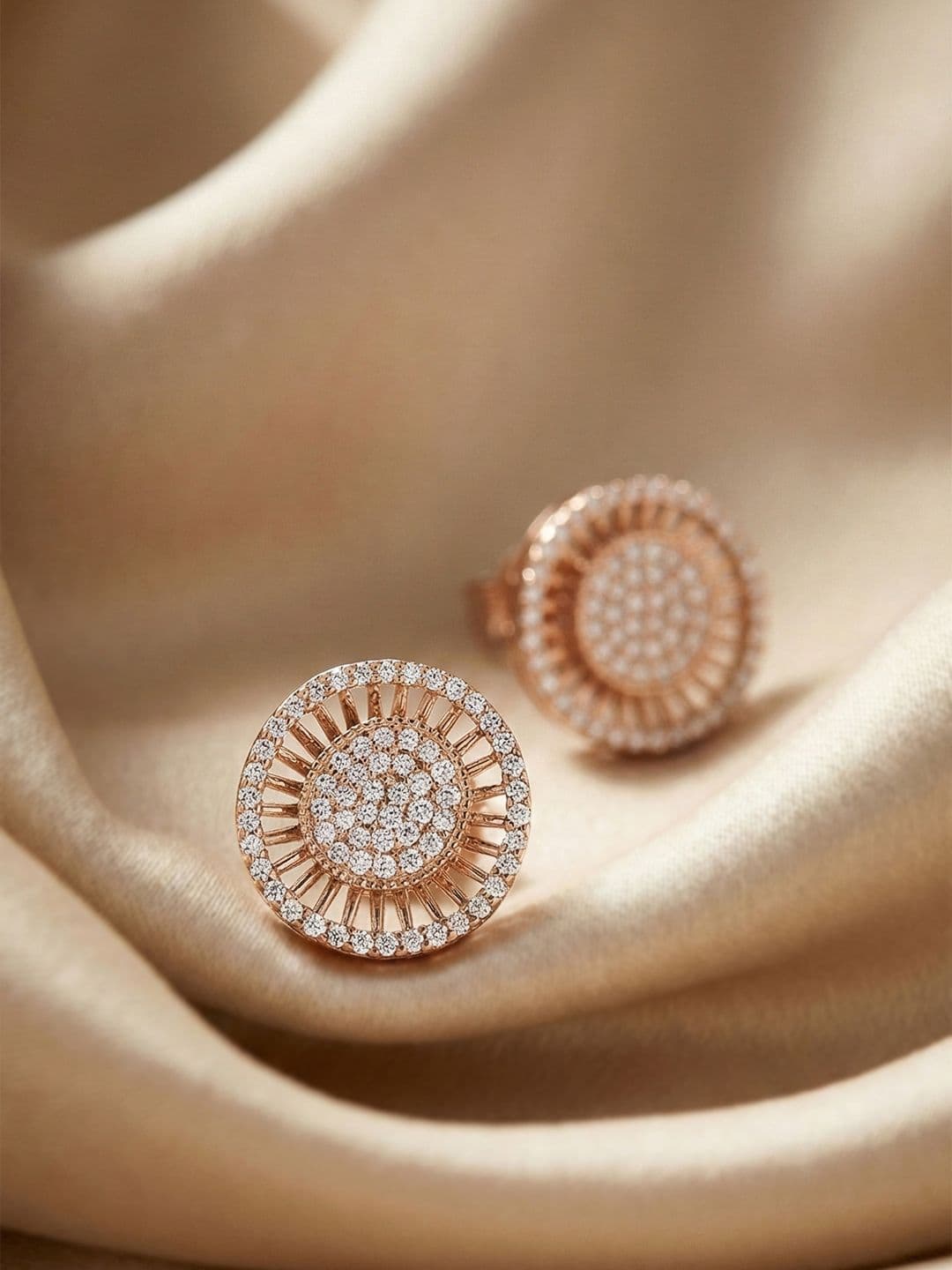 MAEJOY Halo Lab Grown Diamond 92.5 Sterling Silver 18KT Rhodium Plated Stud Earrings - view 1