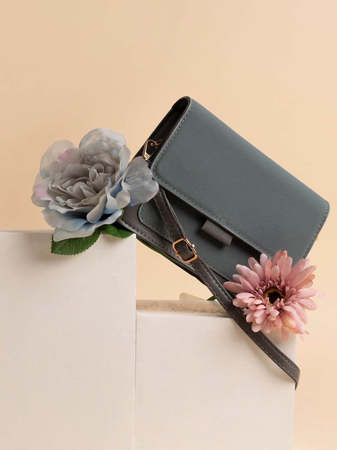 HAUTE SAUCE Colourblocked PU Sling Bag - view 1