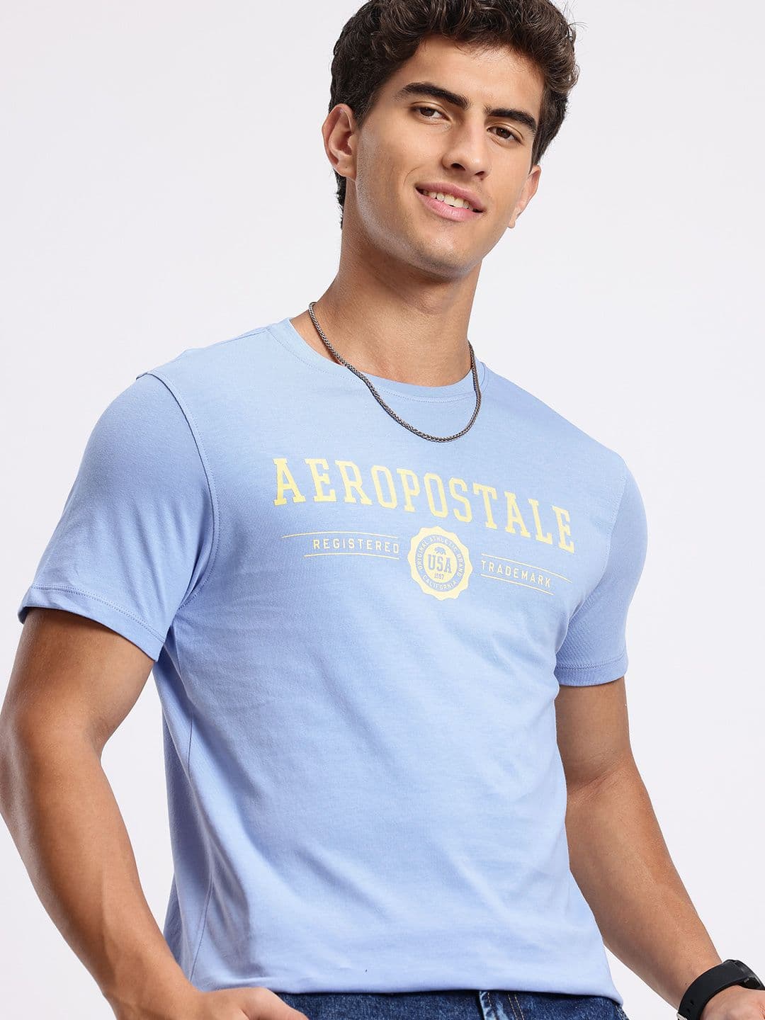 Aeropostale Brand Logo Printed Pure Cotton T-shirt - view 1