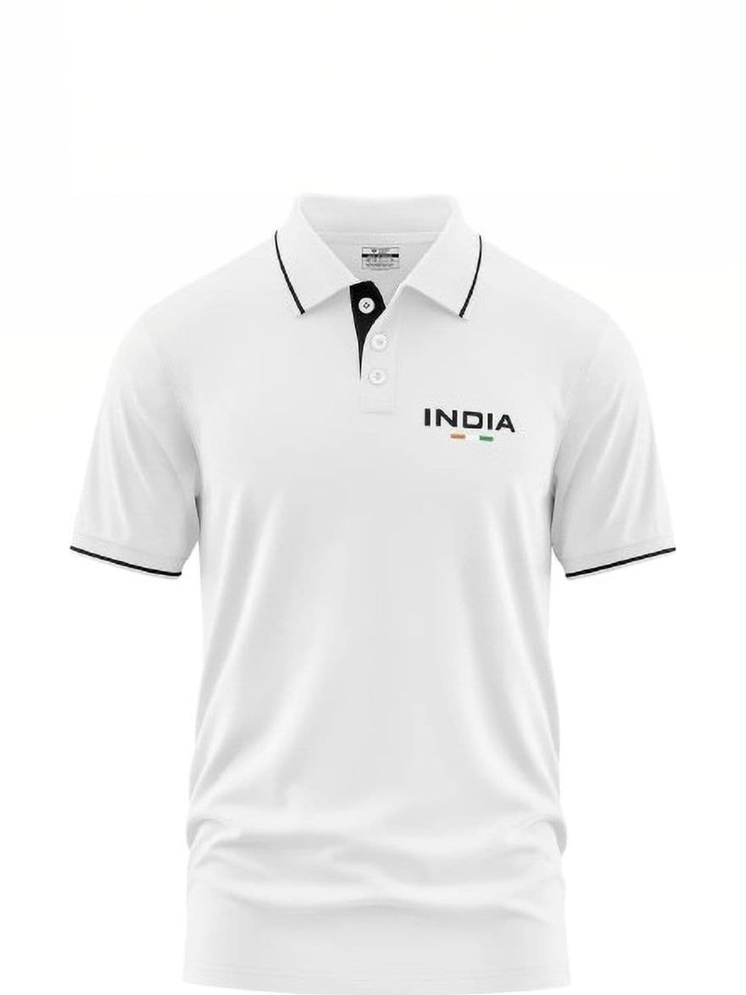 Warrior World Men Typography Printed Polo Collar T-shirt - view 1