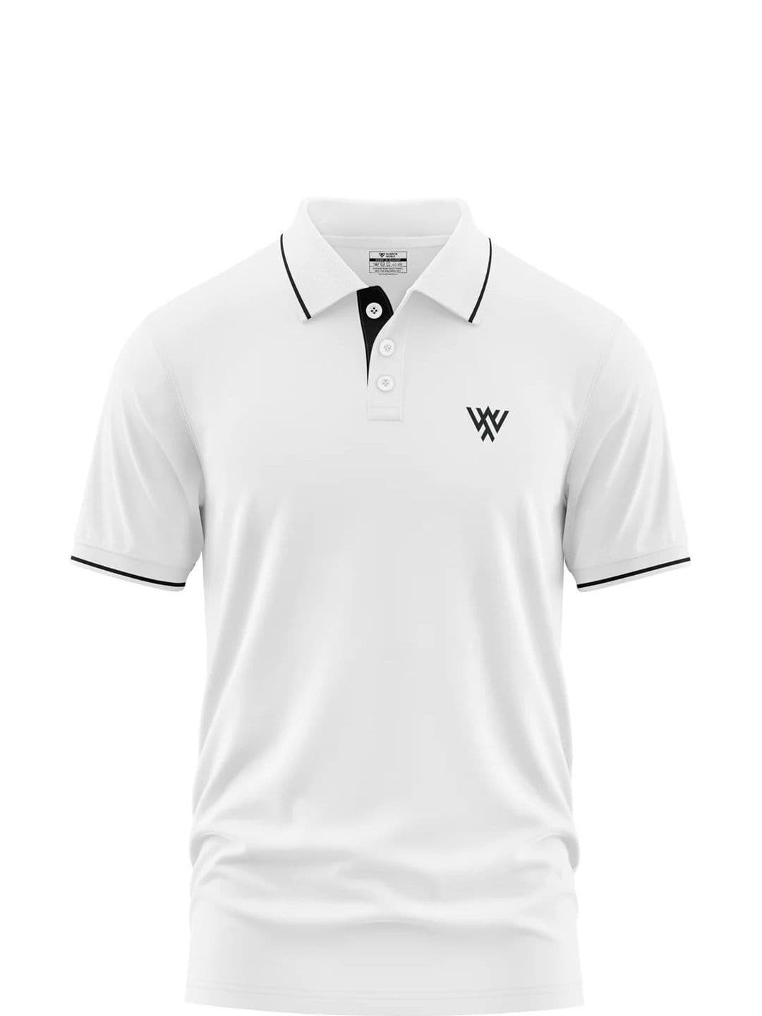 Warrior World Men Brand Logo Polo Collar T-shirt - view 1