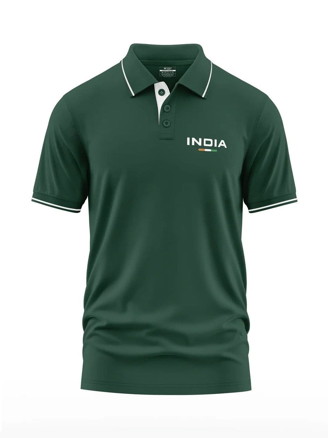 Warrior World Men Brand Logo Polo Collar T-shirt - view 1