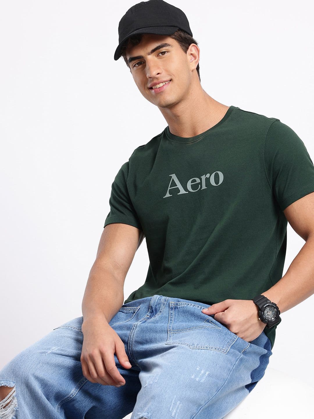 Aeropostale Brand Logo Printed Pure Cotton T-shirt - view 1