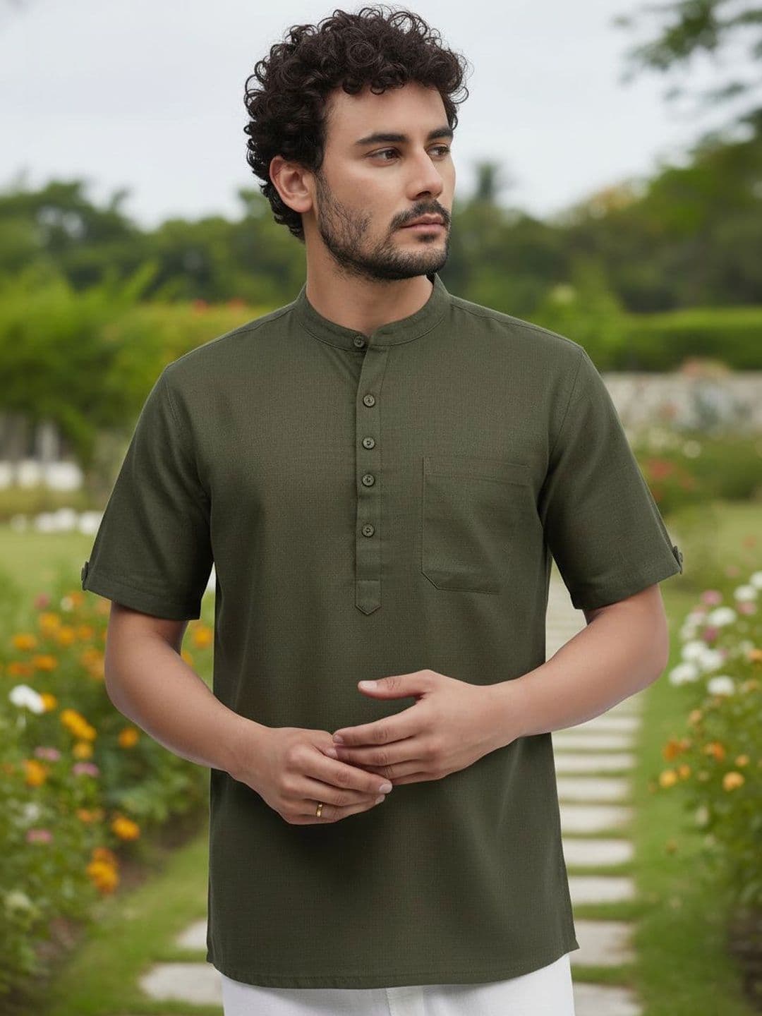 Cot'N Soft Men Thread Work Kurta - view 1