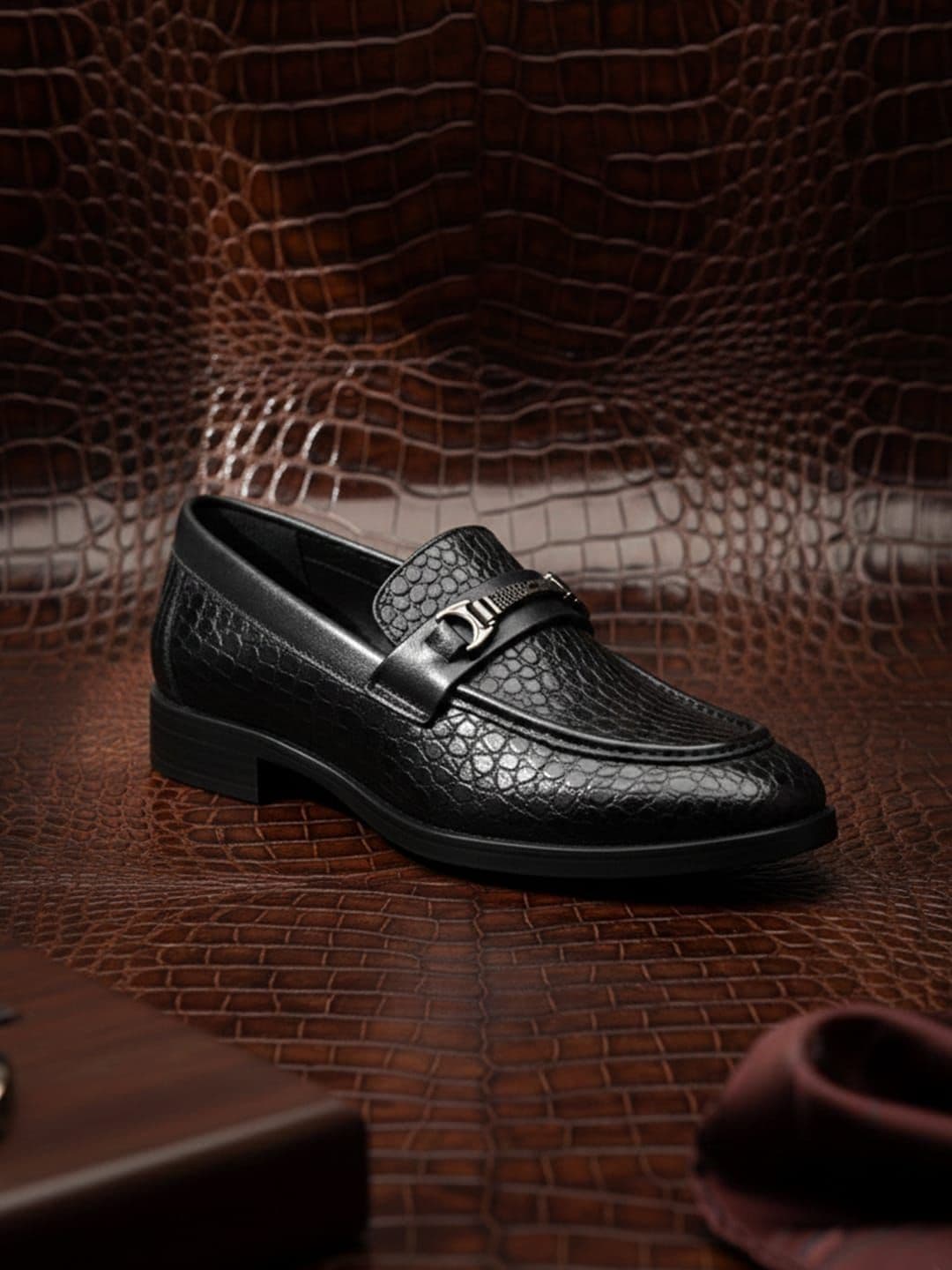 House of Pataudi Men Square Toe Slip-On Loafers Formal Shoes - view 1
