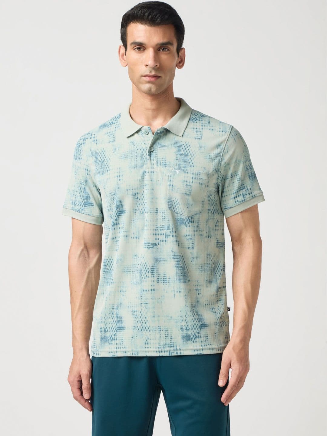 Technosport Men Printed Polo Collar Slim Fit T-shirt - view 1