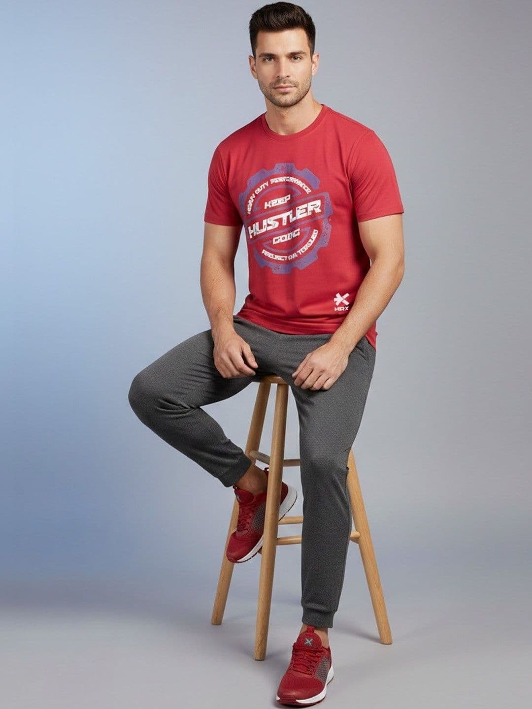HRX by Hrithik Roshan Printed Round Neck Regular Fit T-shirt - view 1