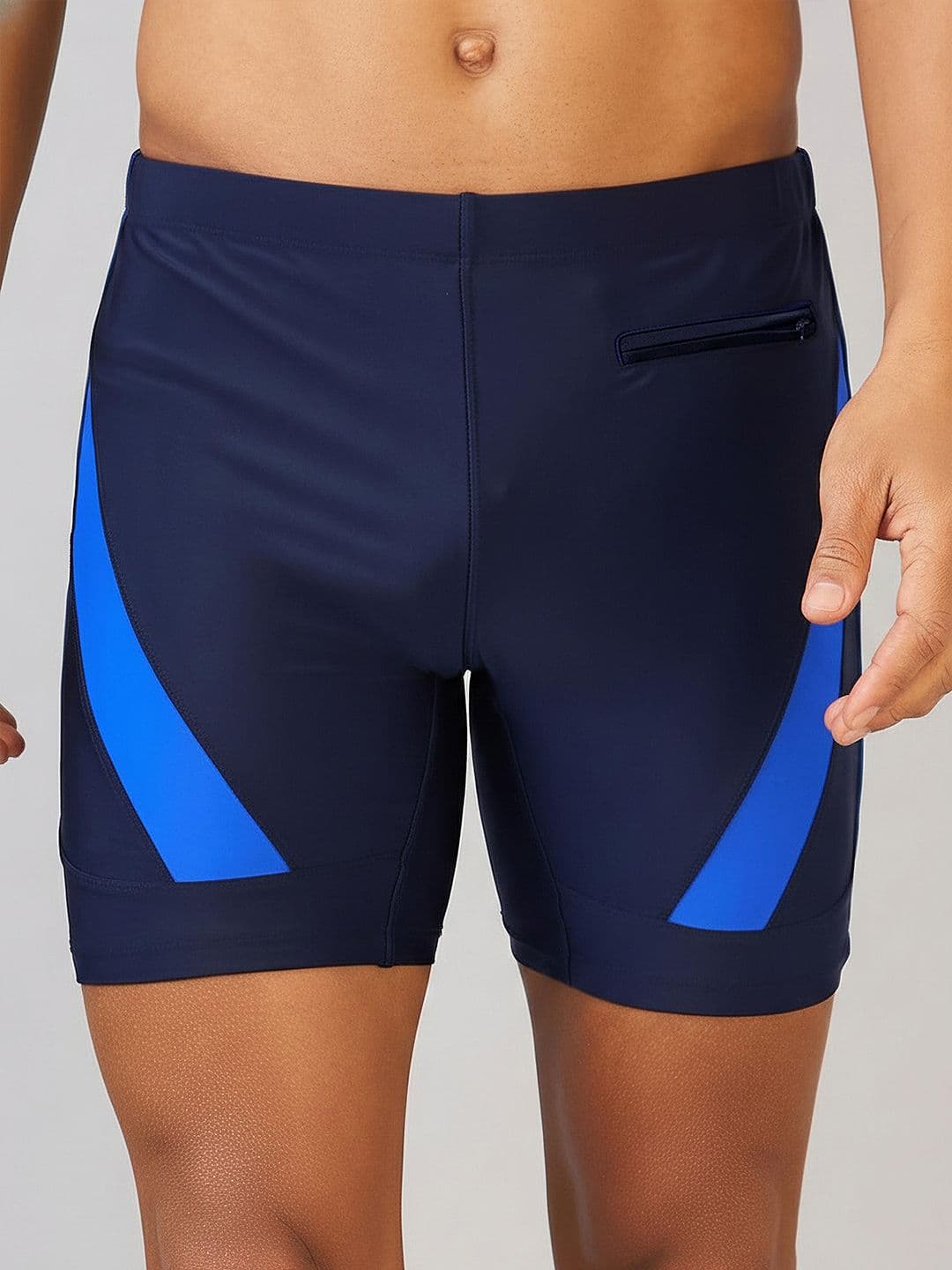 LYCOT Men Swim Brief with front zip pocket with drawstrings. - view 1