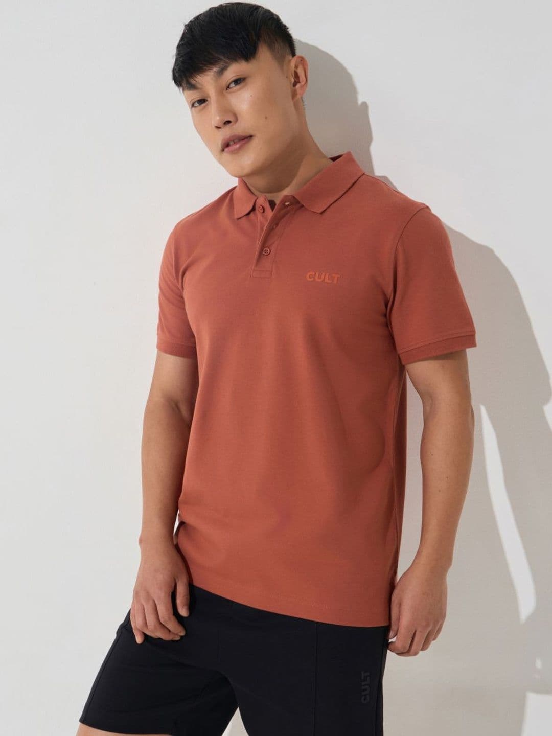 CULT Men's Rust Soft Form Classic Polo T-shirt - view 1