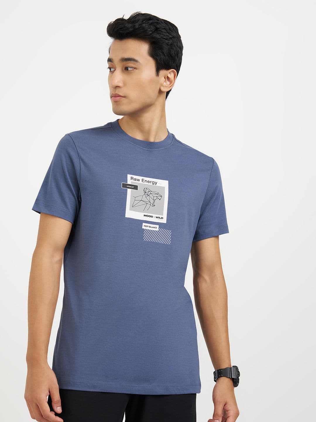 Ajile by Pantaloons Men Printed Slim Fit T-shirt - view 1