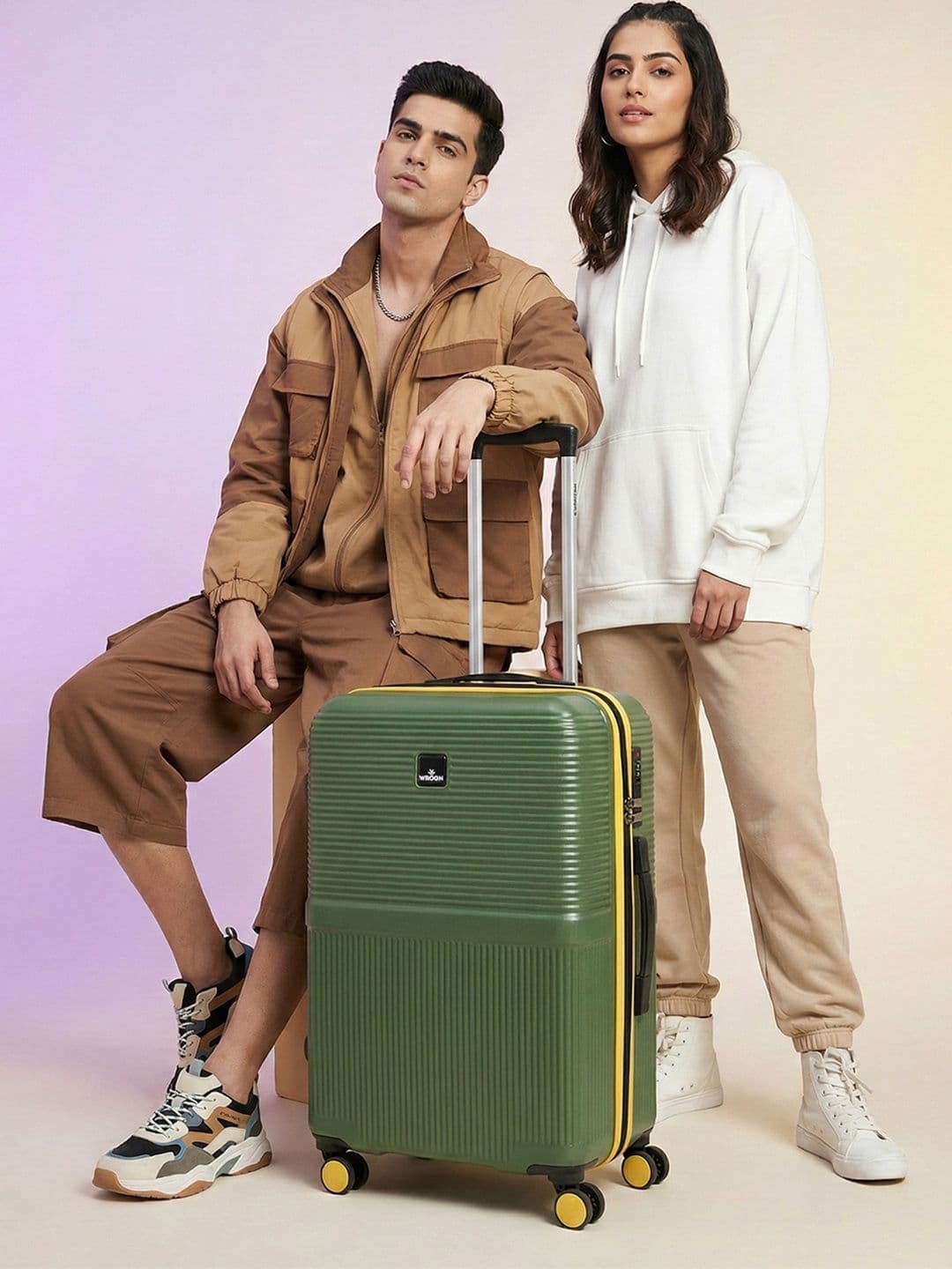WROGN Textured Hard Medium Suitcase Trolley Bag- 51-100L - view 1