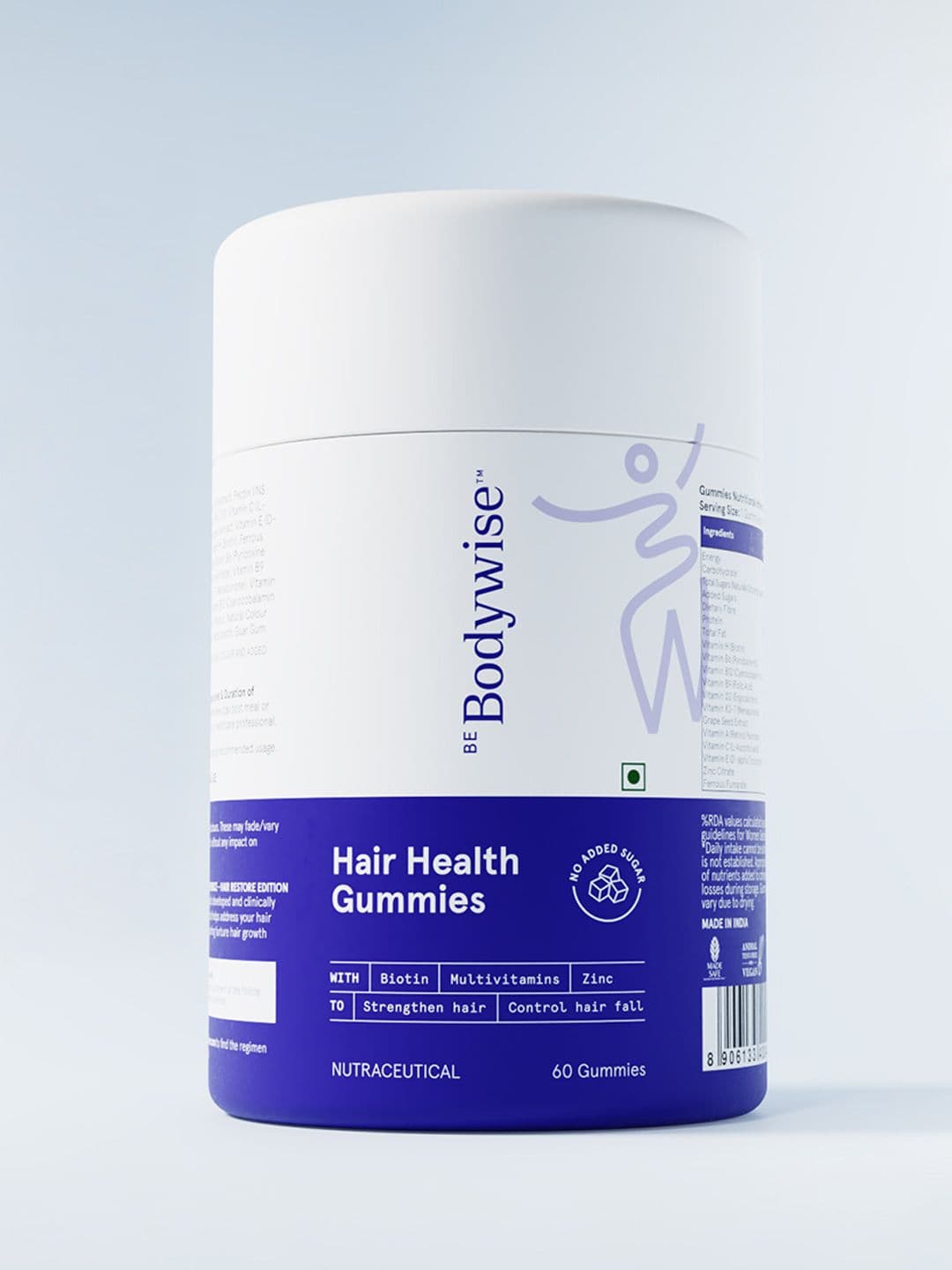 Be Bodywise Biotin Hair Health Gummies For Stronger Shinier Hair & Nails - 60 Gummies - view 1