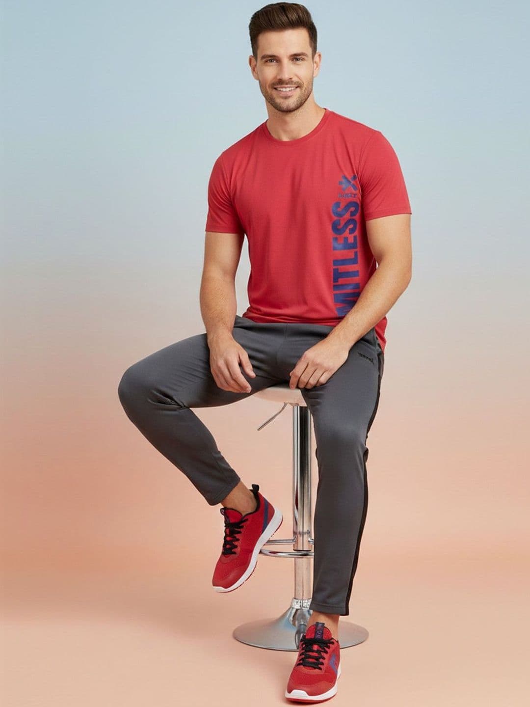 HRX by Hrithik Roshan Printed Round Neck T-shirt - view 1