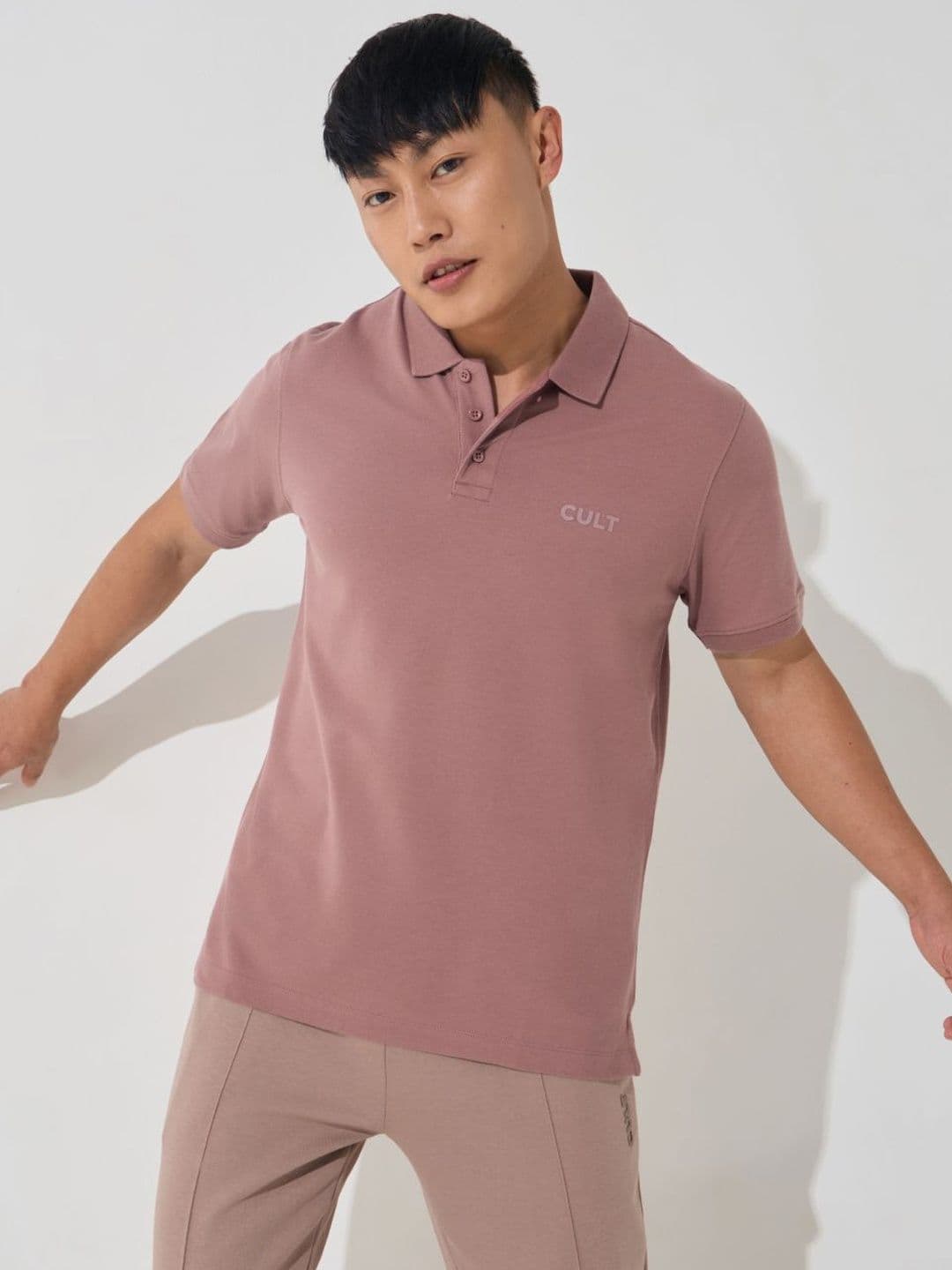 CULT Men's Brown Soft Form Classic Polo T-shirt - view 1