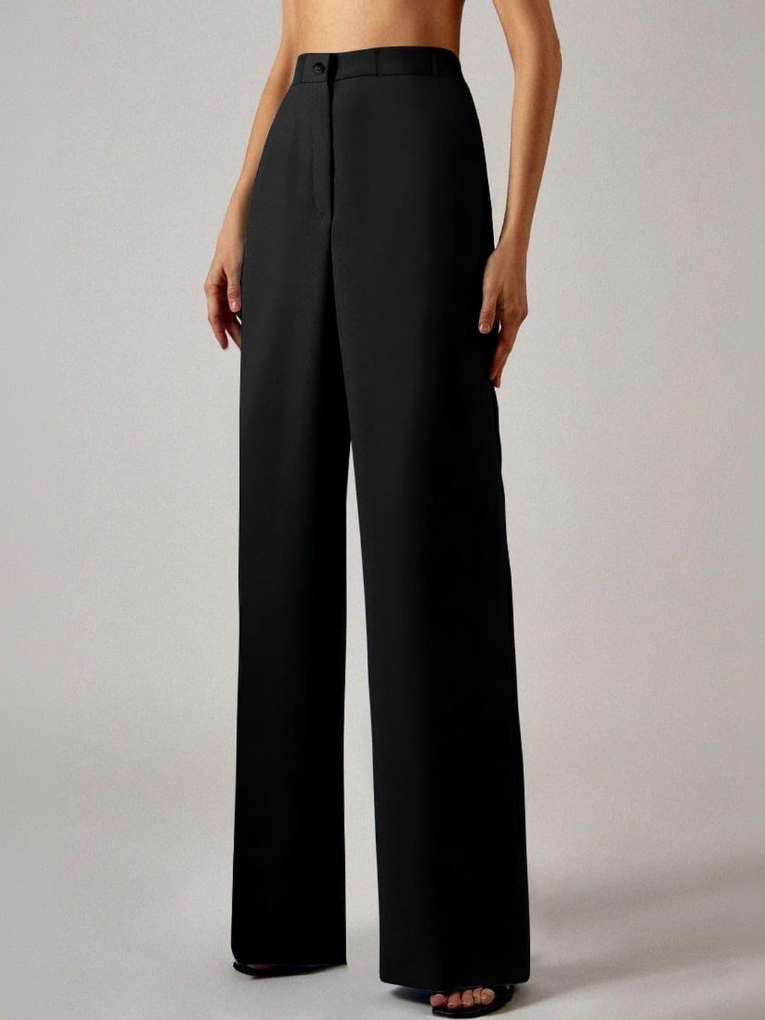 KERI PERRY Women Relaxed Straight Leg Straight Fit High-Rise Non Iron Trousers - view 1