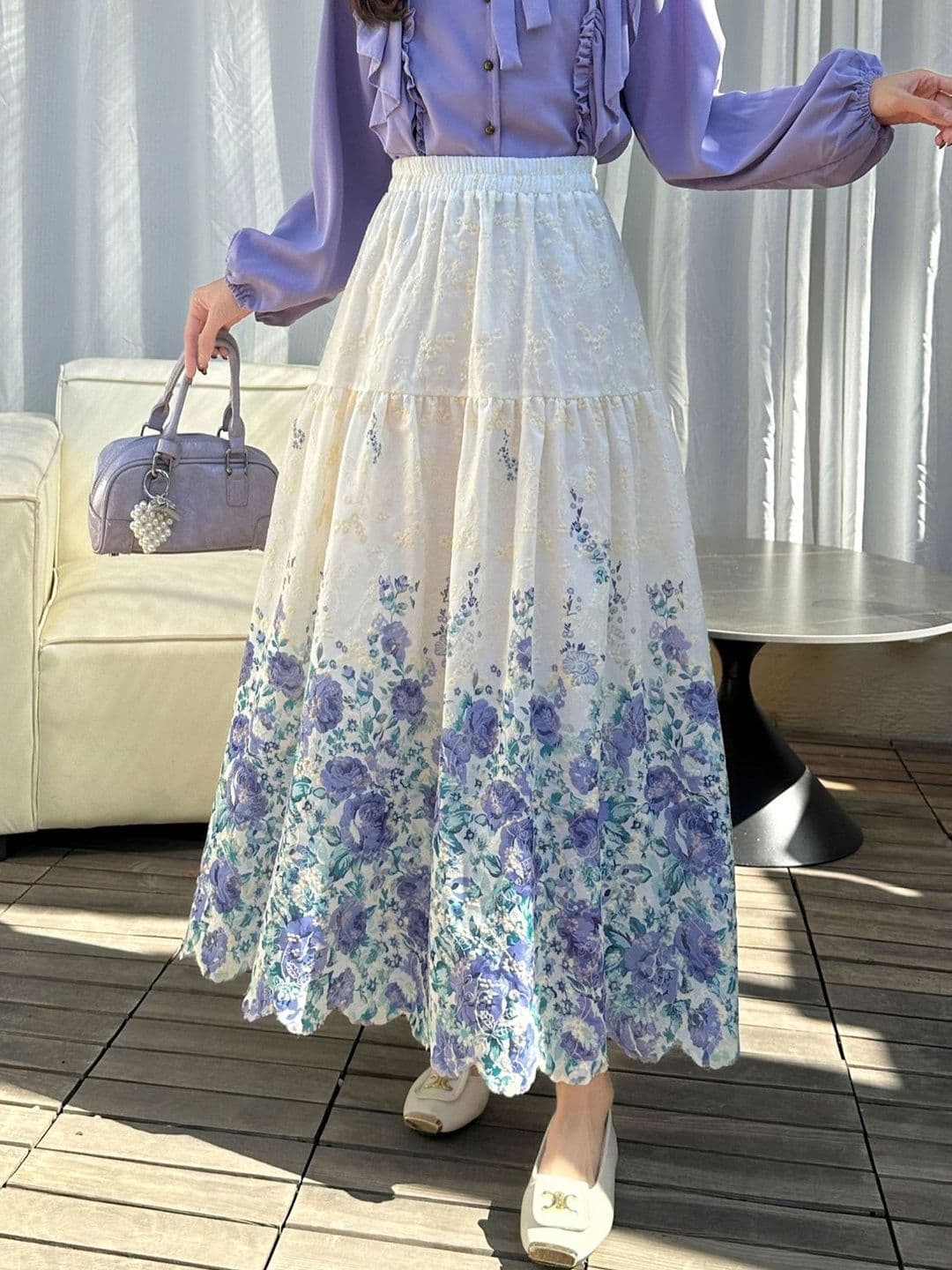 StyleCast x Revolte Women Floral Maxi Tiered Skirt - view 1