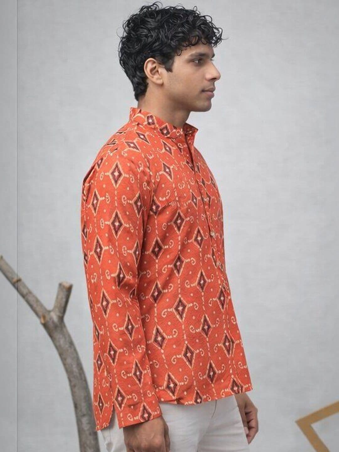 Rawayi Men Ethnic Motifs Printed Kurta - view 1
