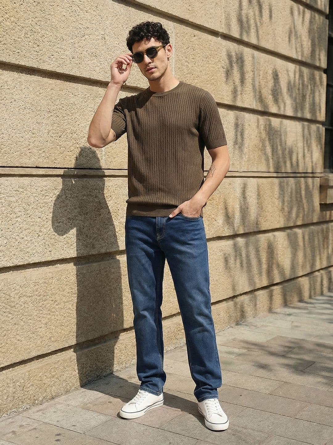 The Roadster Life Co. Men Mid-Rise Light Fade Stretchable Regular Fit Jeans - view 1