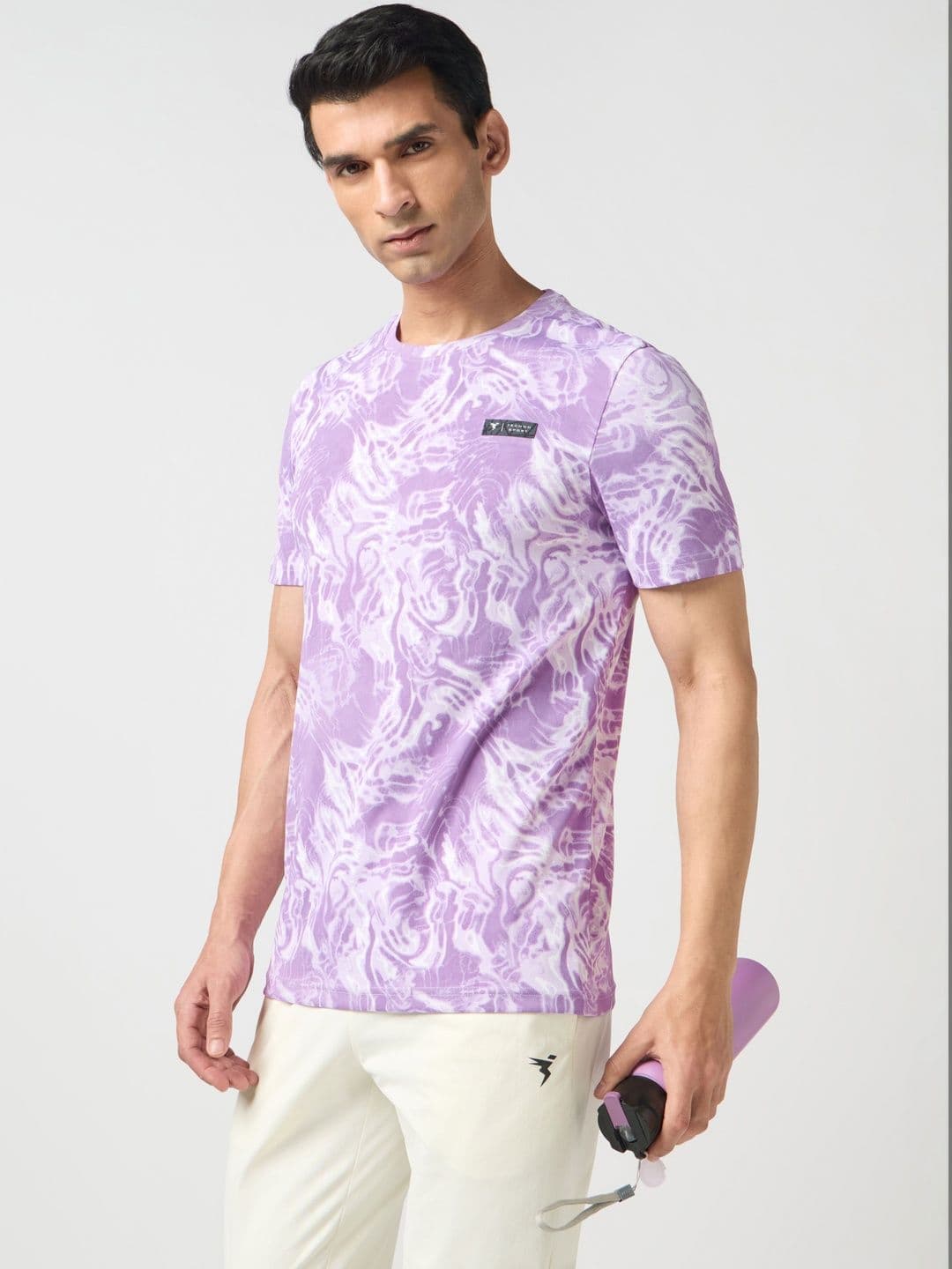 Technosport Men Tie and Dye Dyed Slim Fit T-shirt - view 1