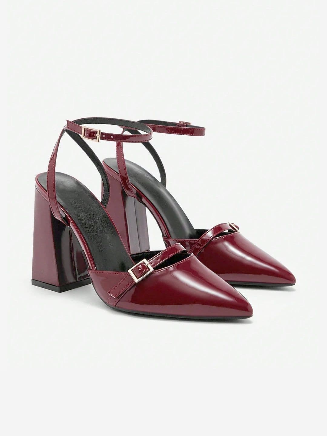 Lofy Party Block Pumps with Buckles - view 1