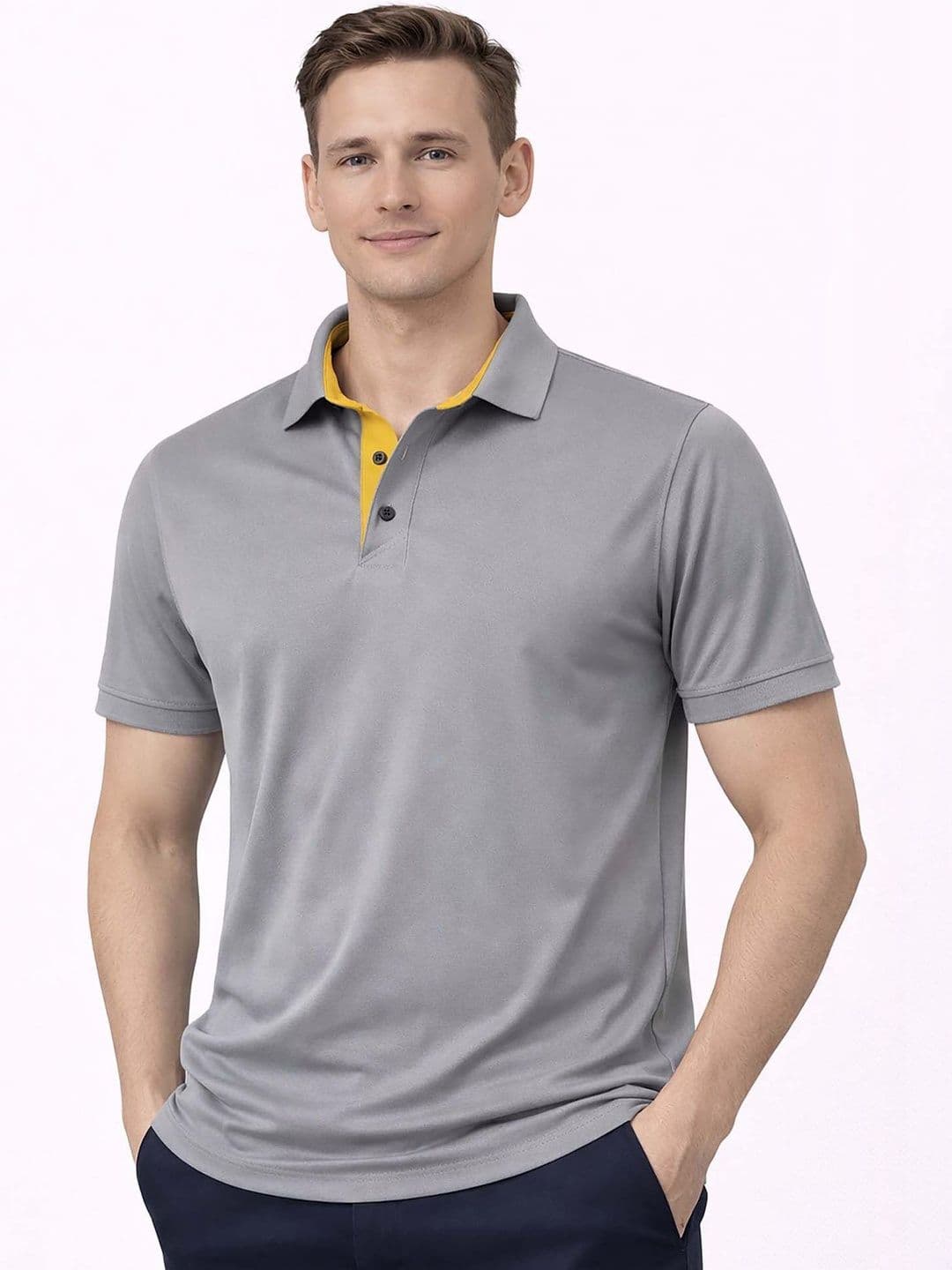 Bandar Baant Collections Men Polo Collar T-shirt - view 1