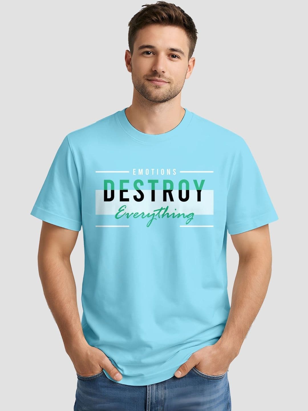 Enciger Men Typography Printed T-shirt - view 1