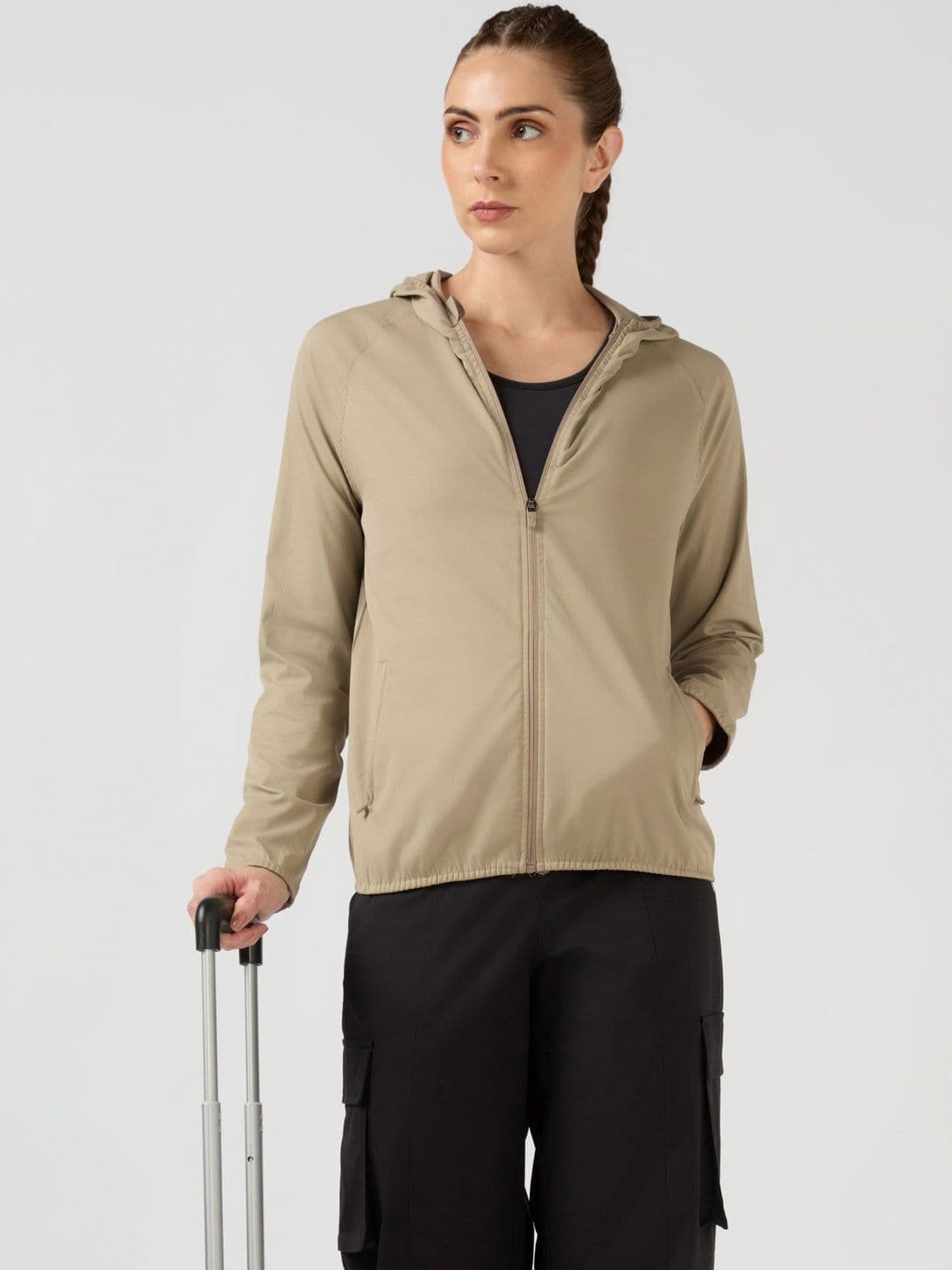 Technosport Slim Fit Lightweight Hooded Open Front Jacket - view 1