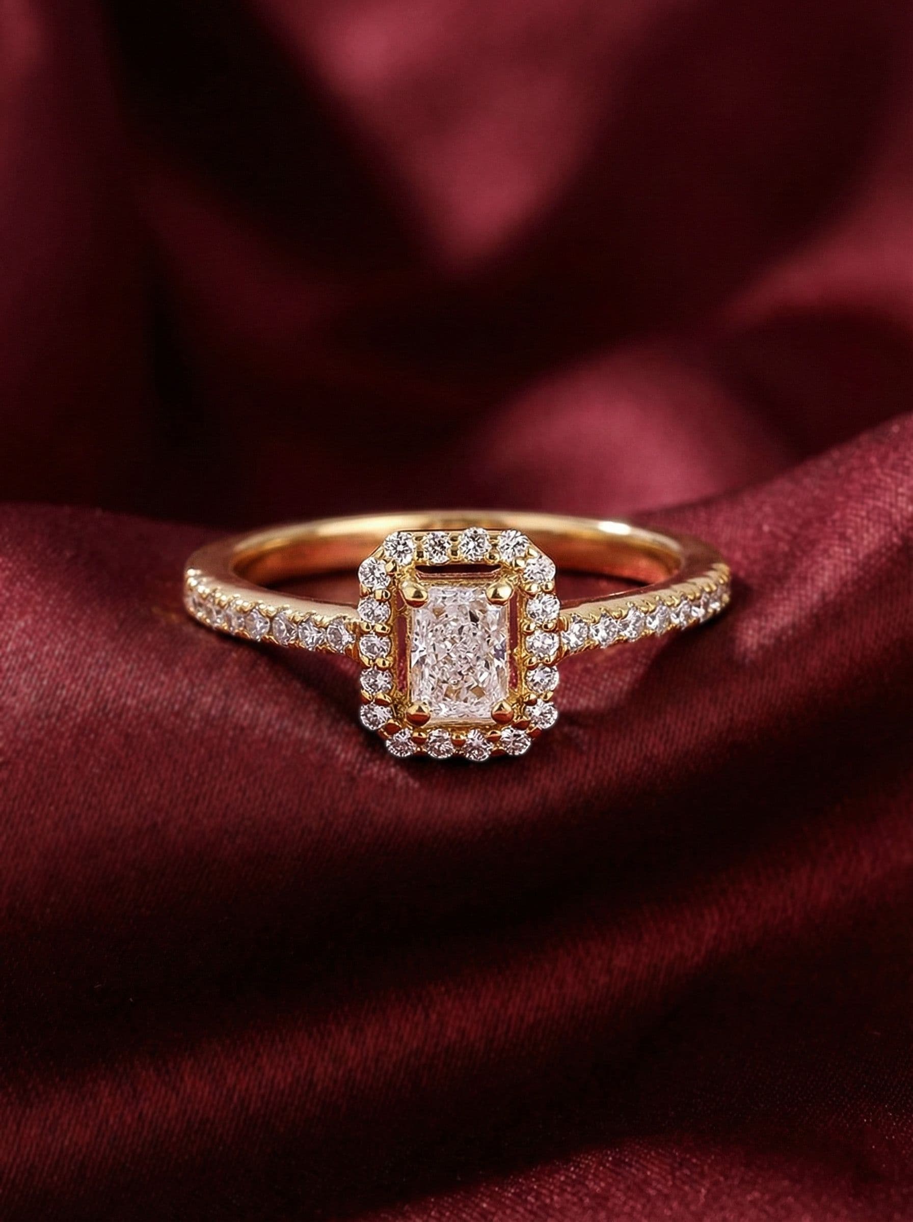 MAEJOY Emerald cut Lab grown diamond 92.5 Sterling Silver 18KT Rhodium plated ring - view 1