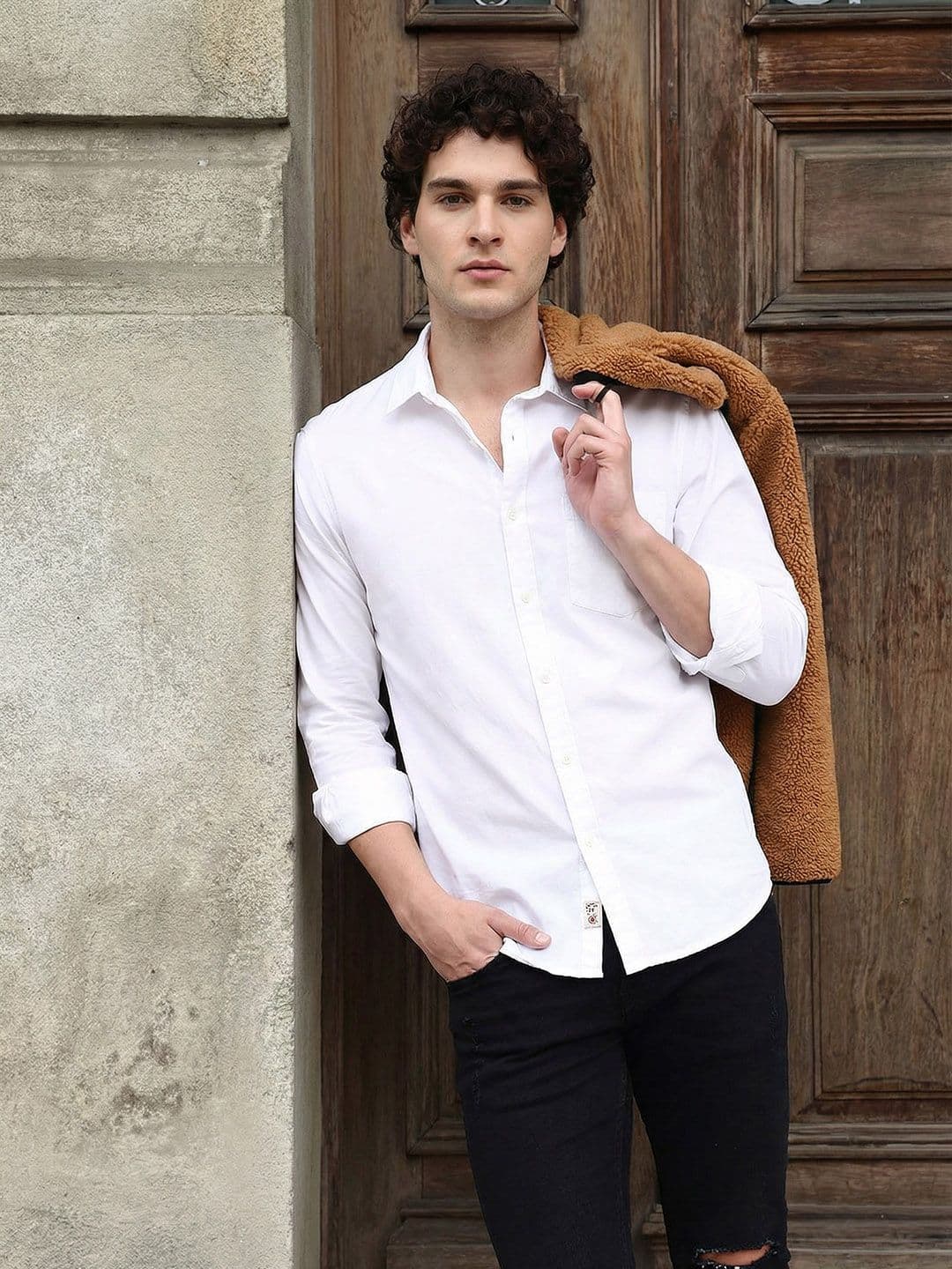 The Roadster Lifestyle Co. Men Cotton Solid Spread Collar Casual Shirt - view 1