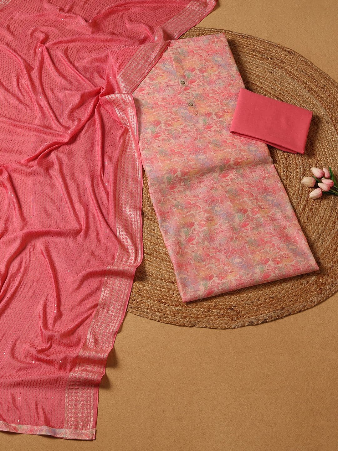 Soch Printed Unstitched Dress Material - view 1