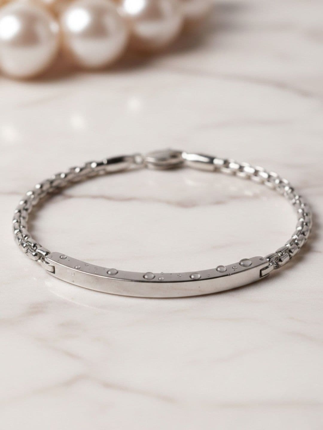 RAPPERSSHOP Men Silver-Plated Link Bracelet - view 1