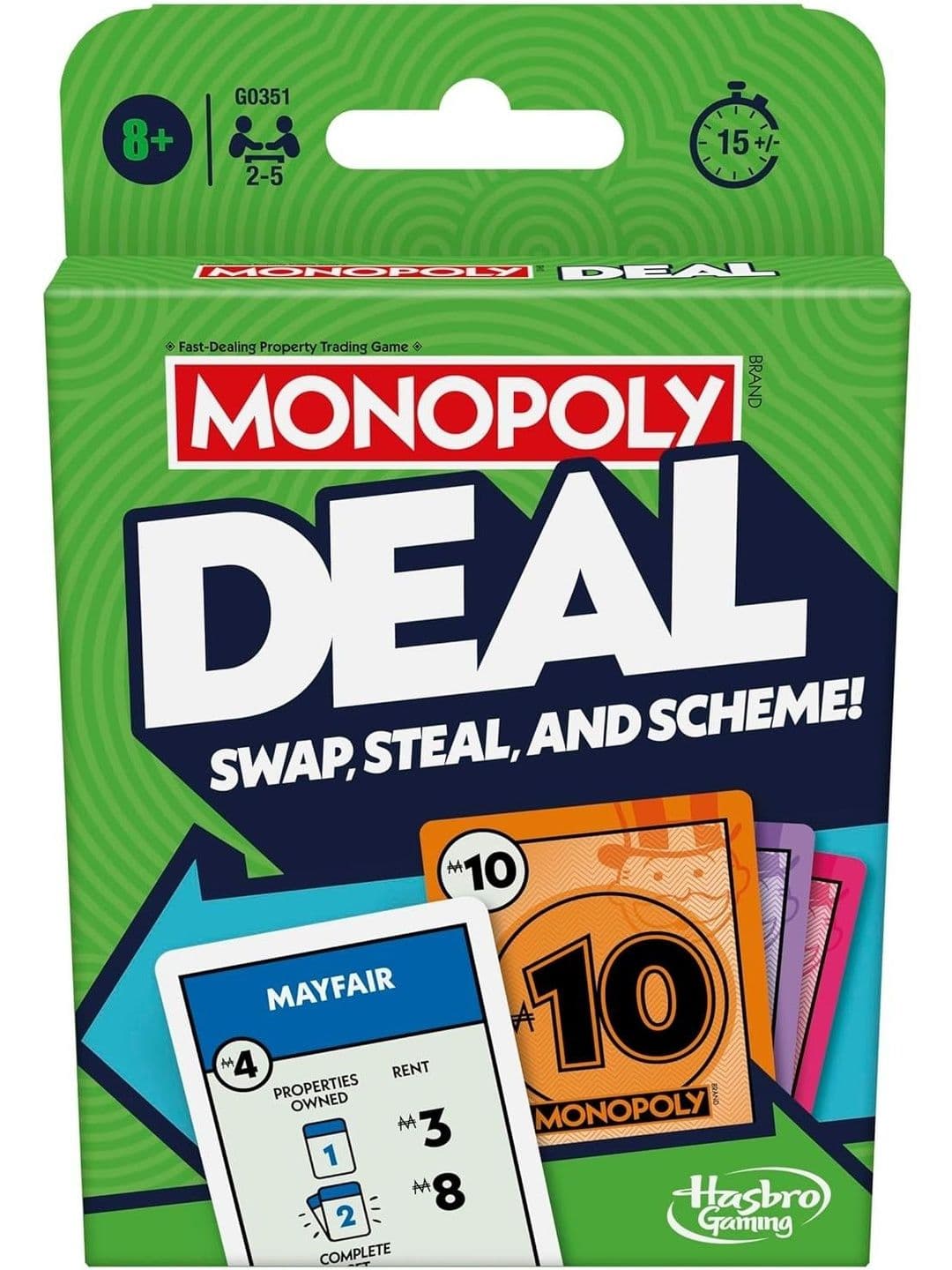 MONOPOLY Kids BPA Free Deal Card Game - view 1