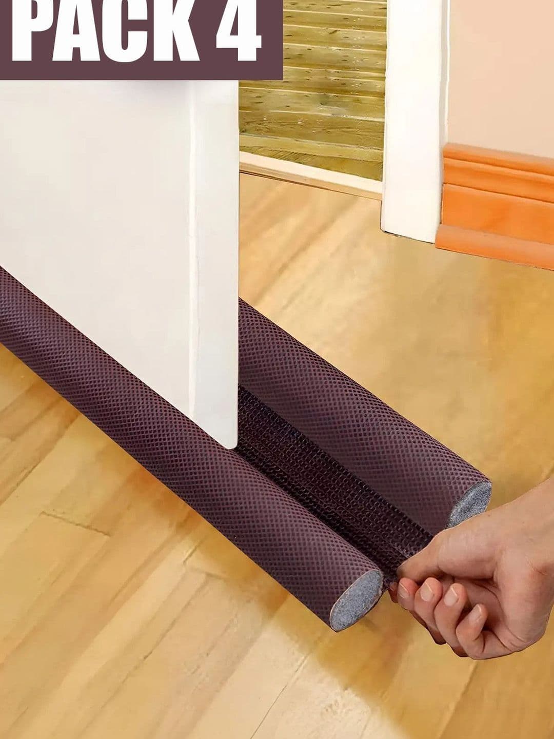 DeoDap Brown Brown 4-Pcs Stopper Doormat 36-inch - view 1