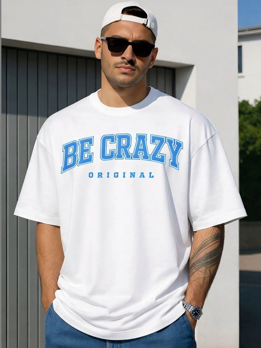 Be Crazy Men Typography Printed T-shirt - view 1
