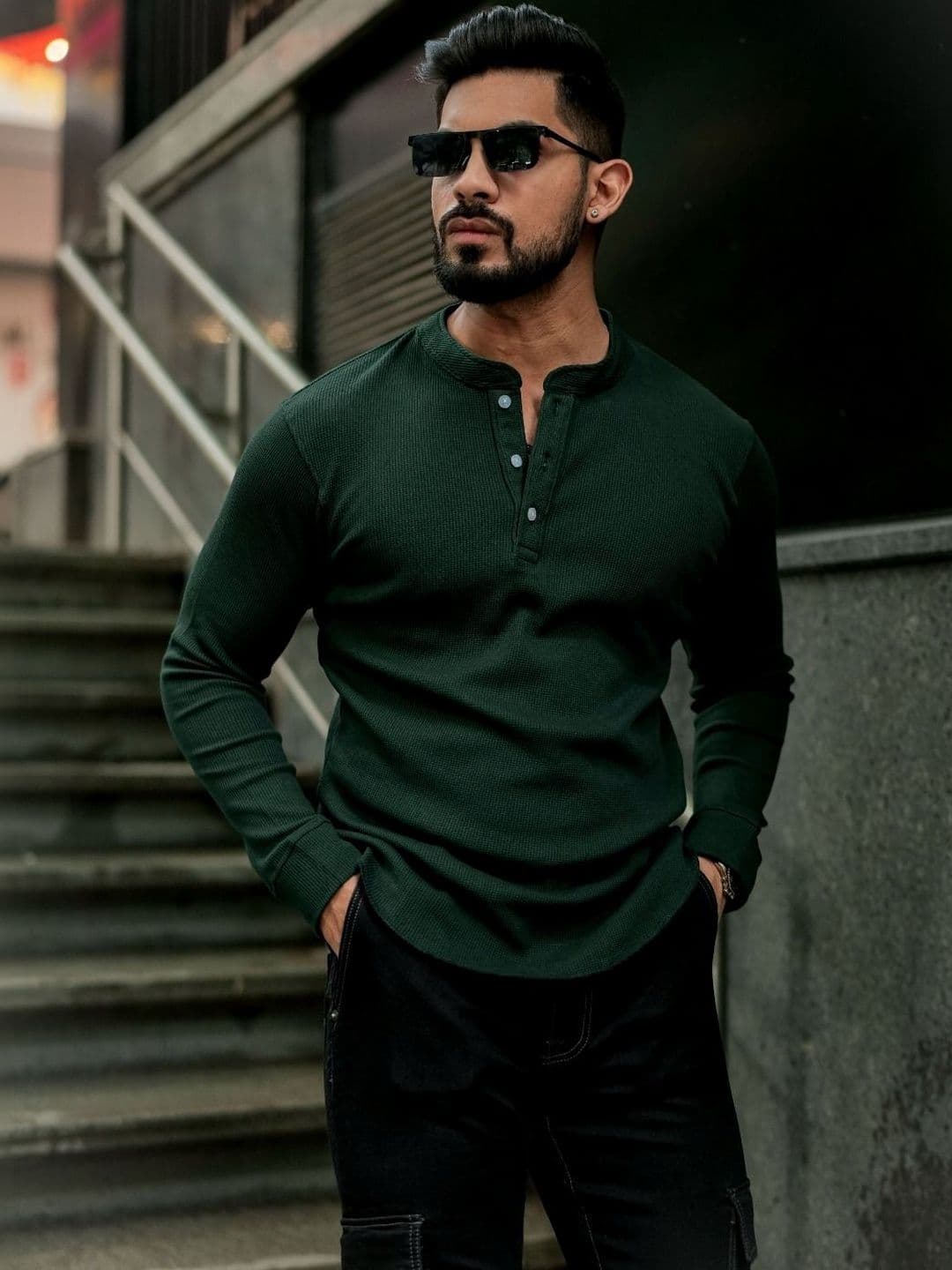 Starvy Men Henley Neck T-shirt - view 1