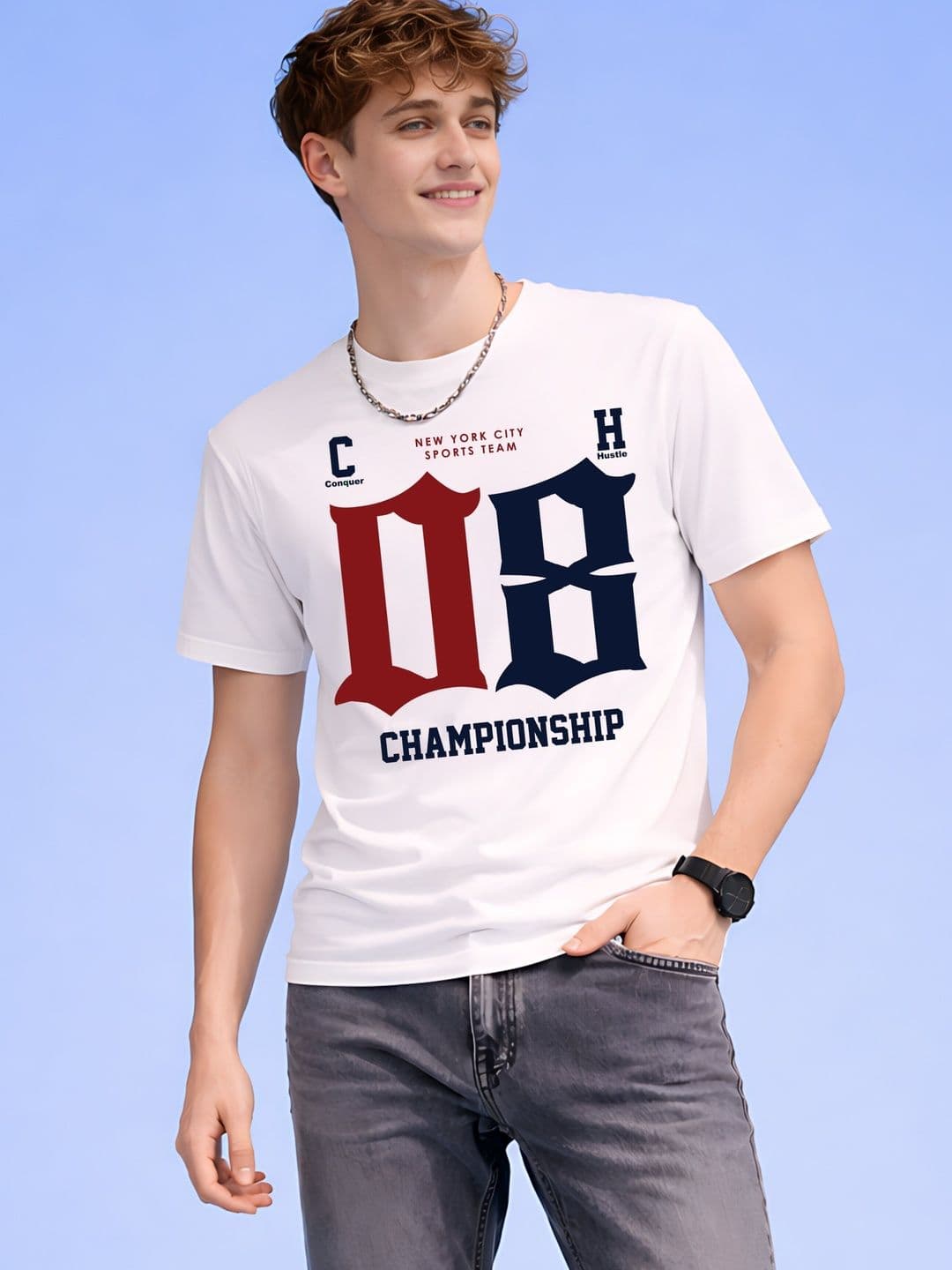 HERE&NOW Men Printed Bio Finish T-shirt - view 1