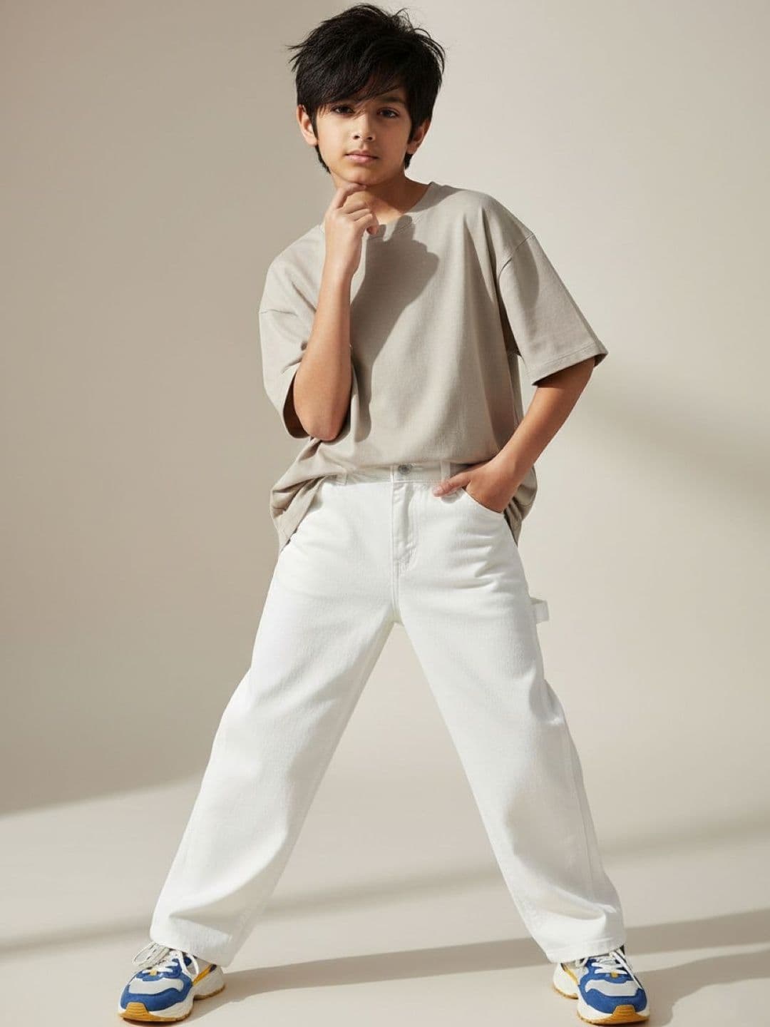 TALES & STORIES Boys Relaxed Fit Mid-Rise Stretchable Jeans - view 1