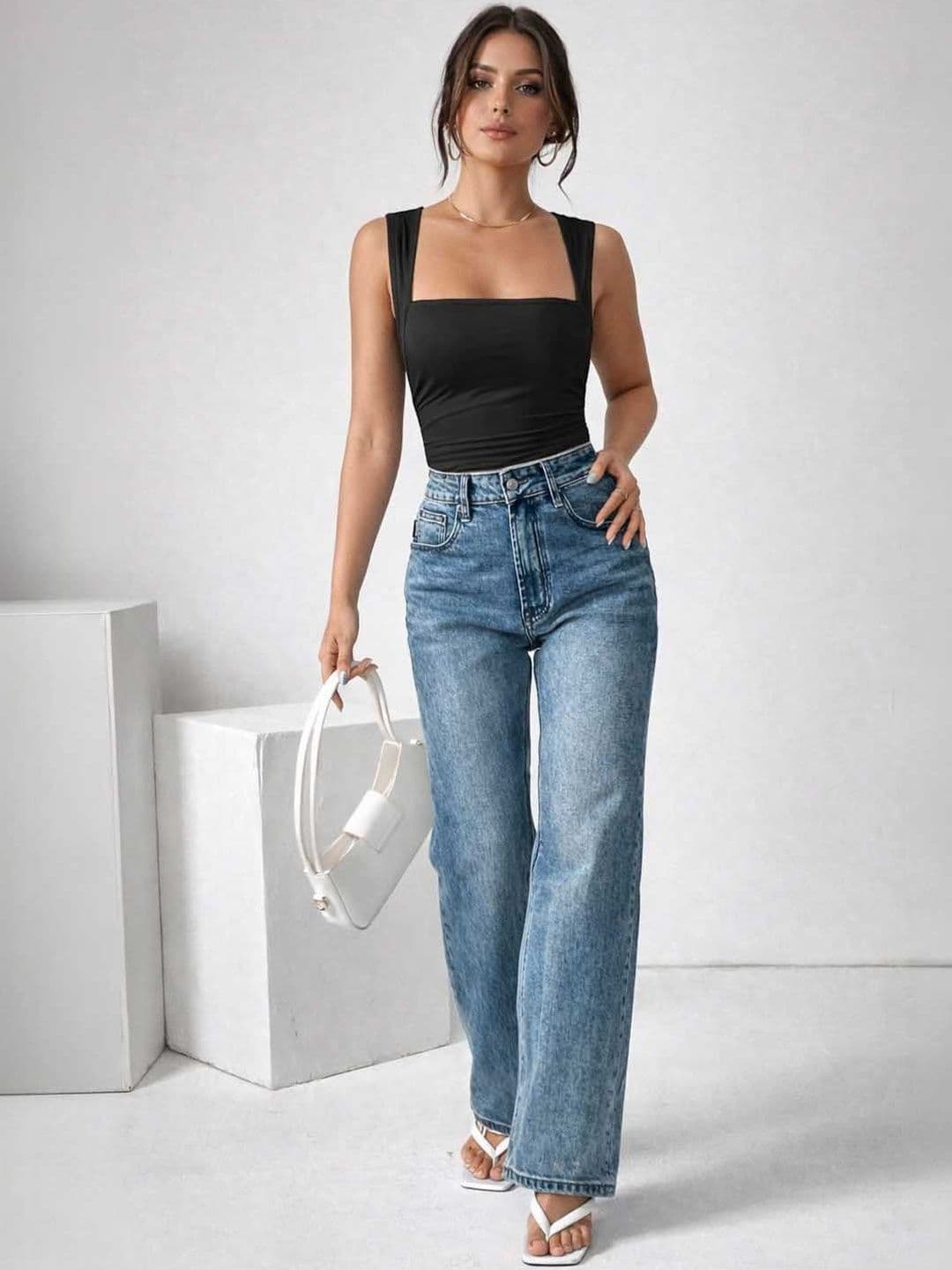 Suo Square Neck Bodysuit - view 1