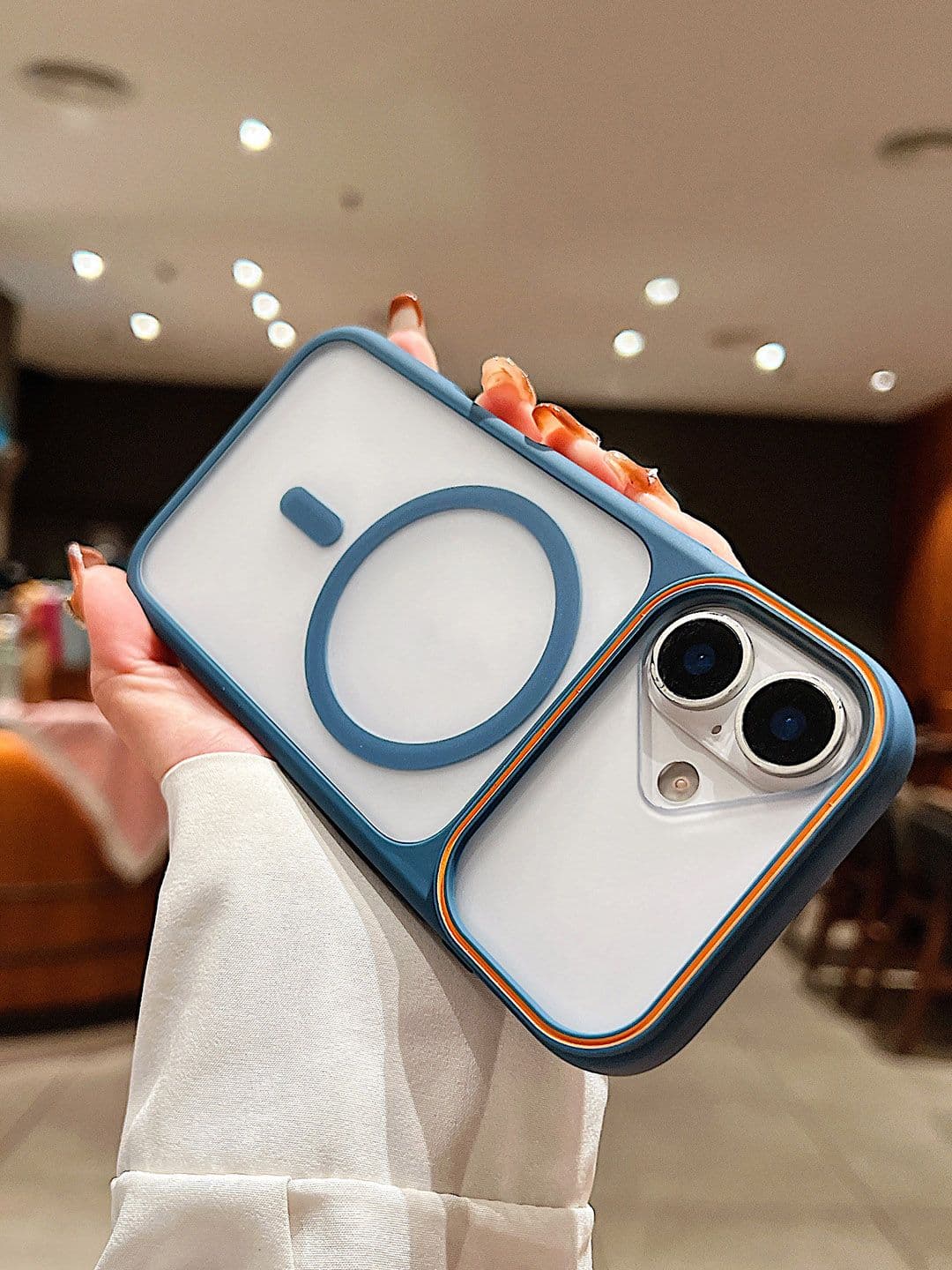 Luxury Kase Solid Printed iPhone 16 Plus Back Case Mobile Accessories - view 1