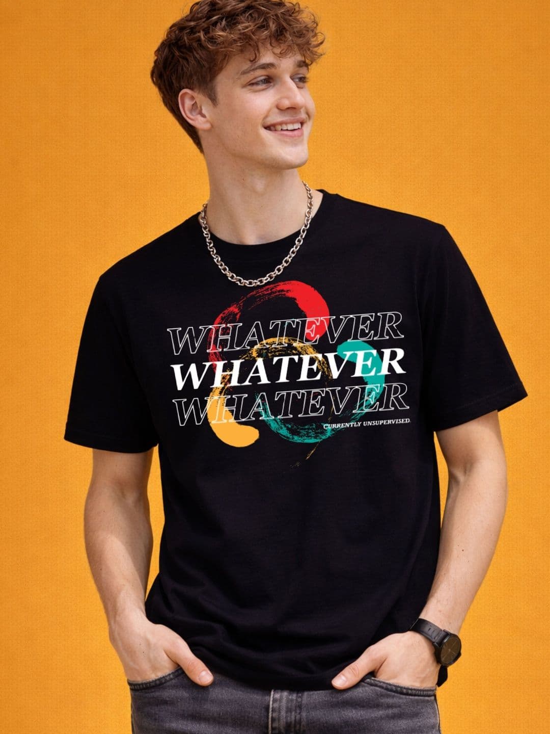 HERE&NOW Men Typography Printed Bio Finish T-shirt - view 1