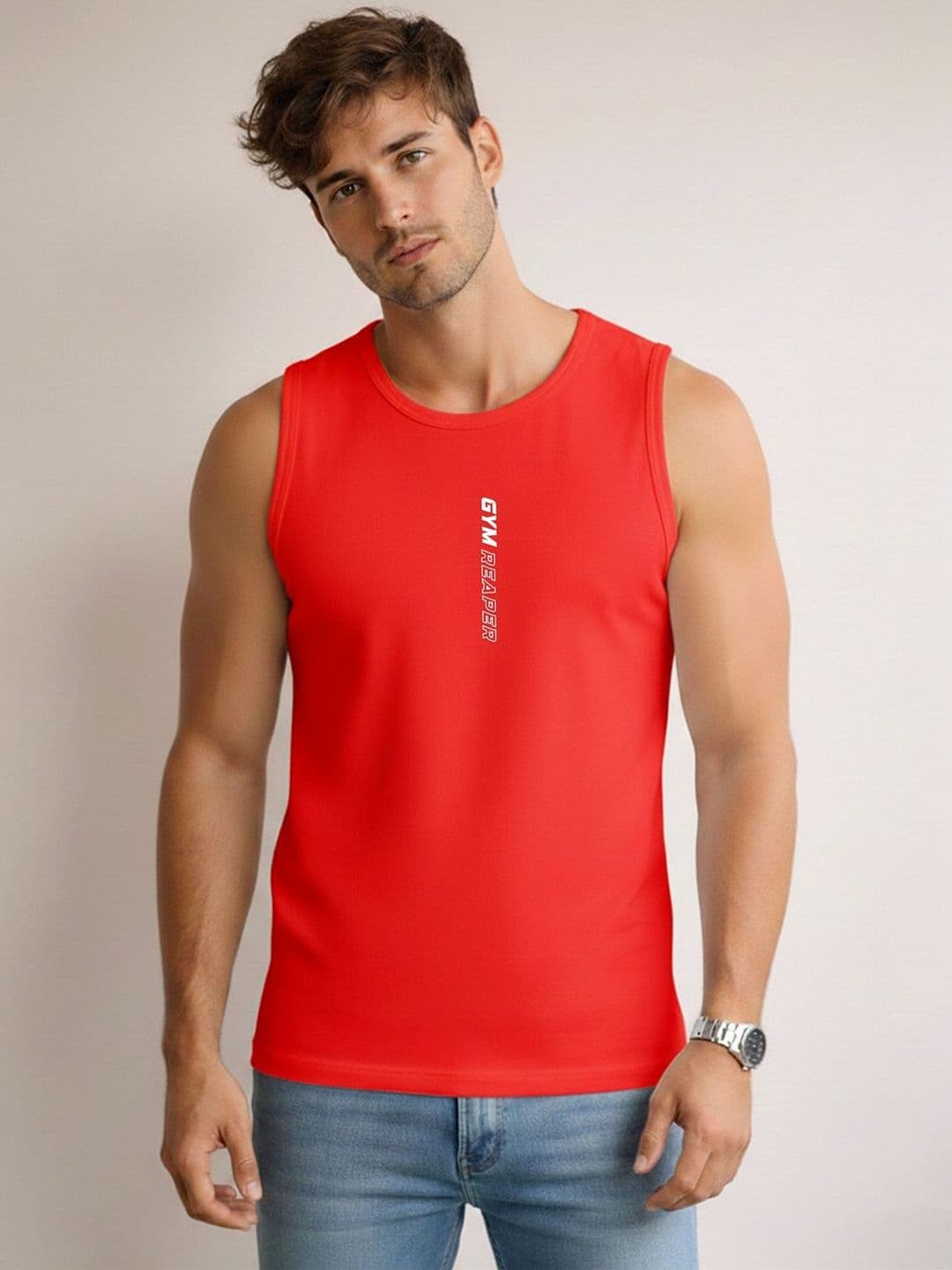 SLOWLORIS Printed Assorted Cotton Gym Vest - view 1