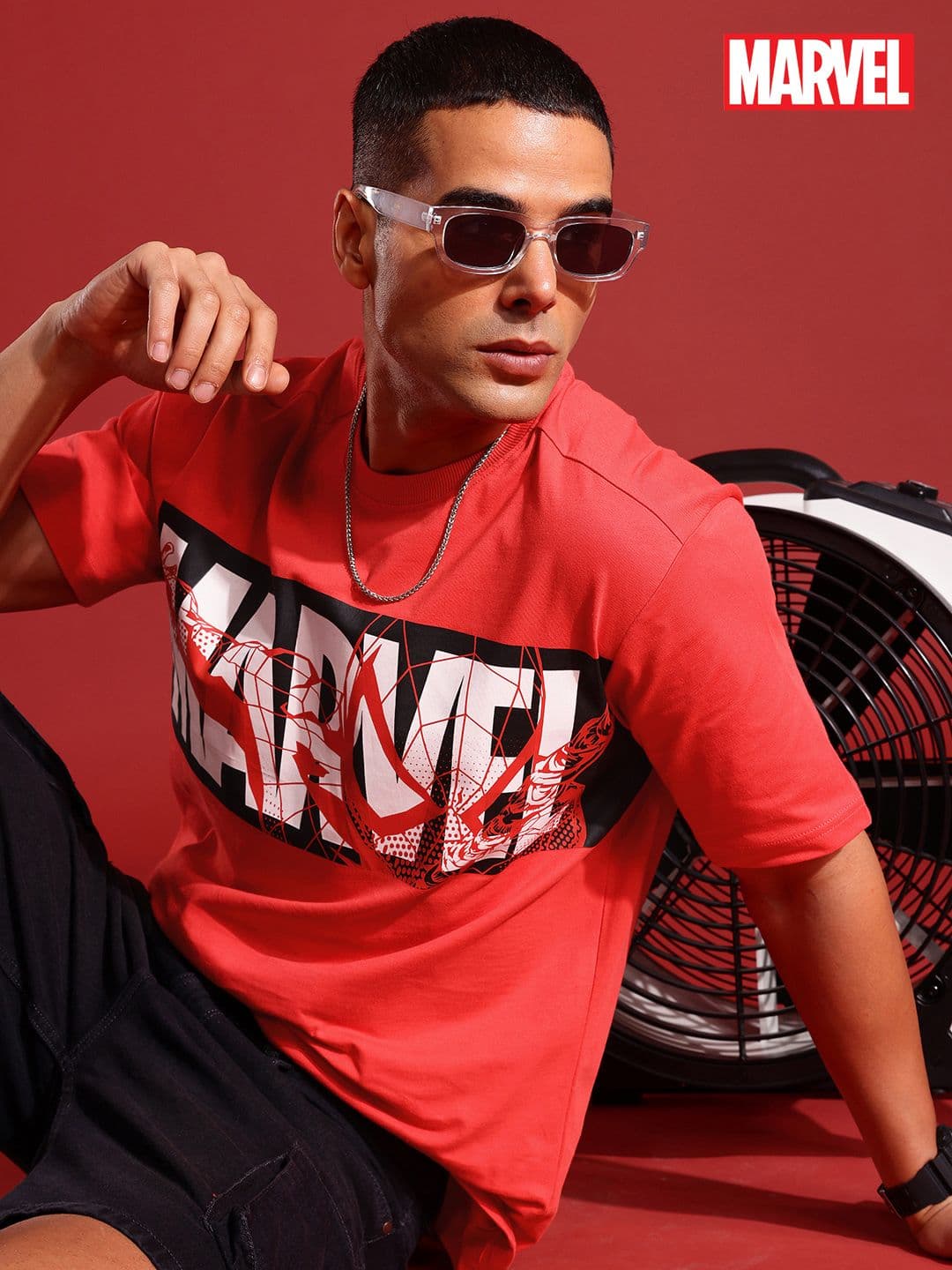 MARVEL STREET Printed Pure Cotton T-shirt - view 1