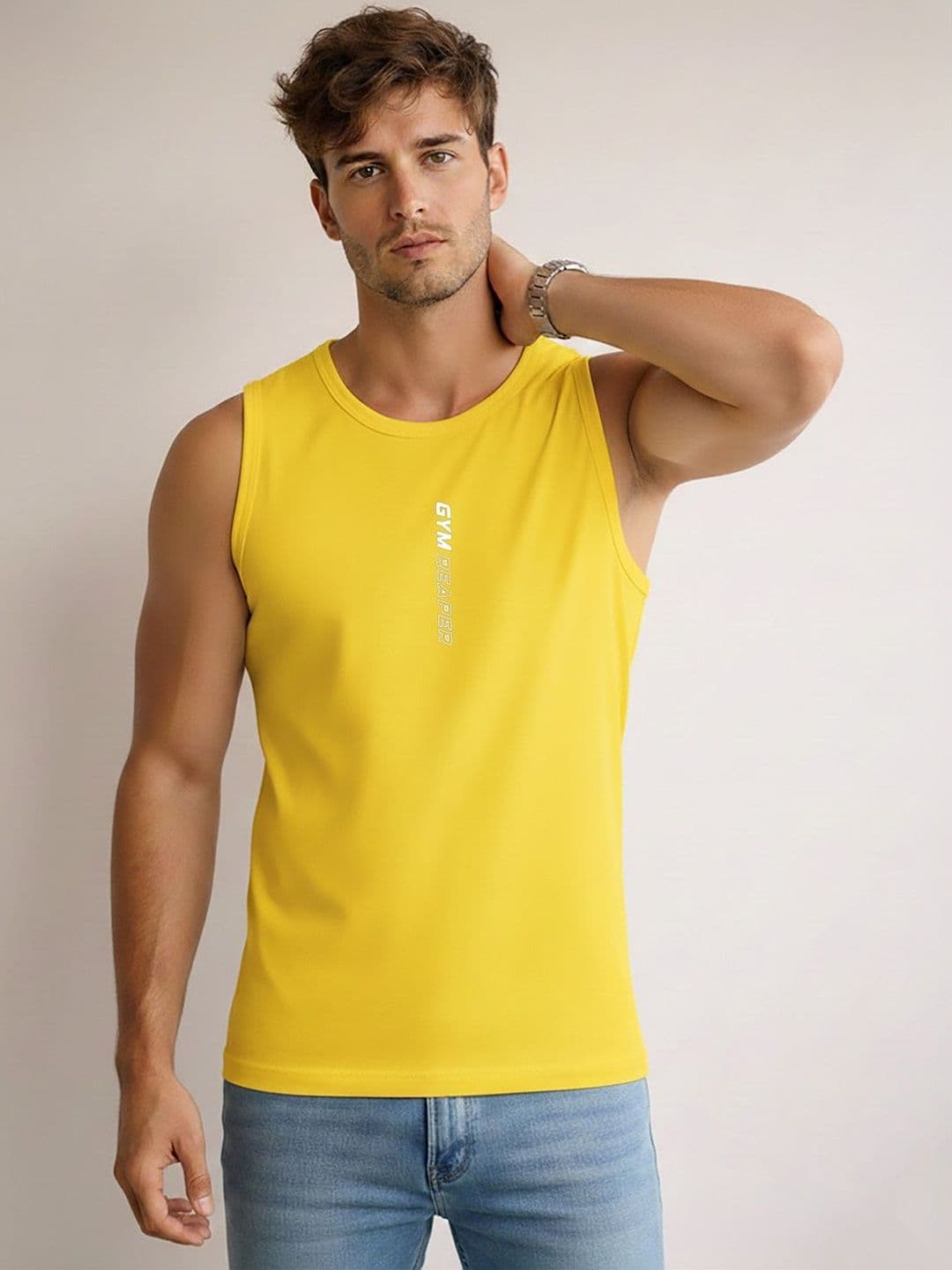 MINISTRY OF FRIENDS Printed Assorted Cotton Gym Vest - view 1